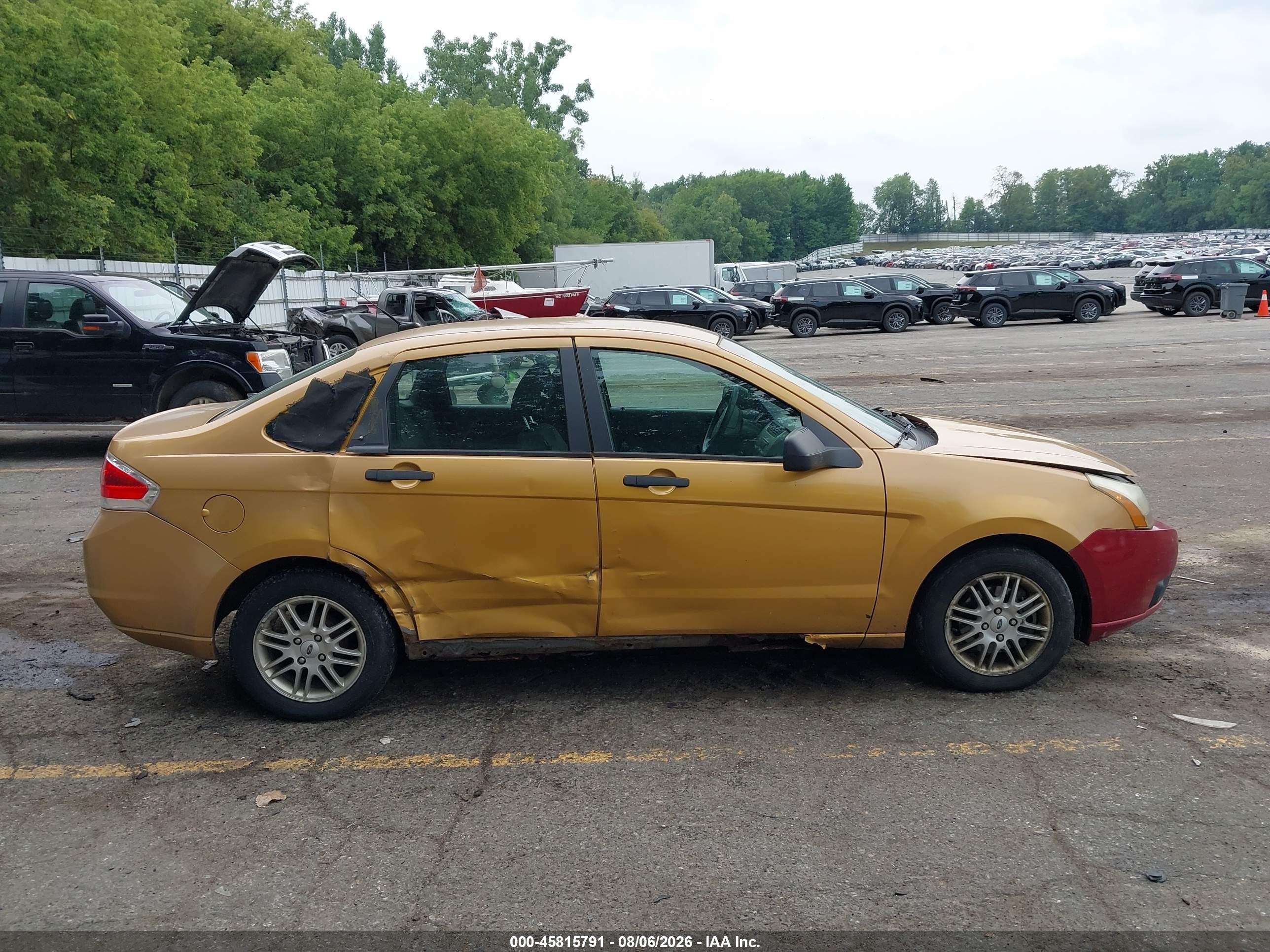 2009 Ford Focus Se Yellow vin: 1FAHP35N69W229206
