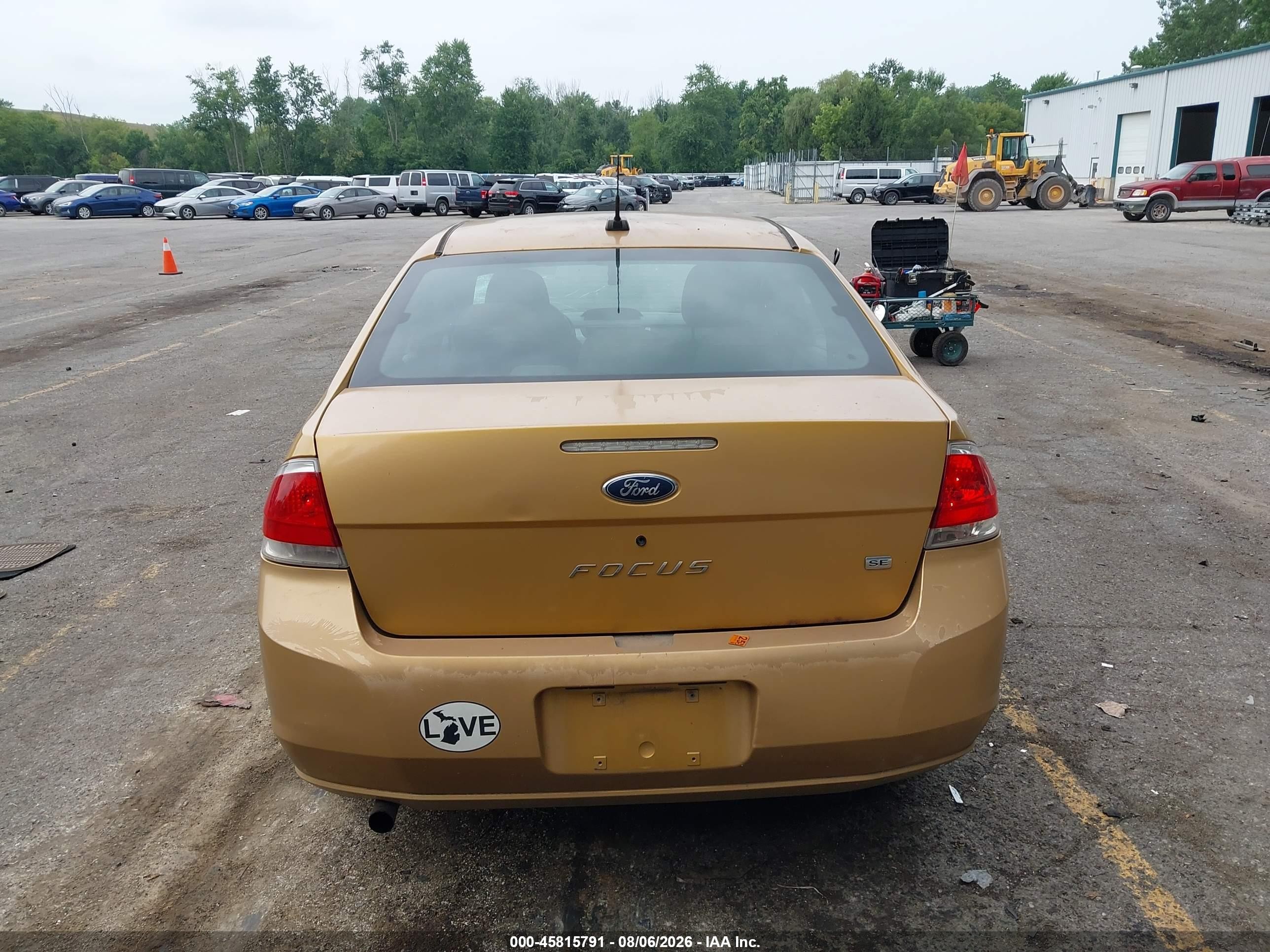 2009 Ford Focus Se Yellow vin: 1FAHP35N69W229206