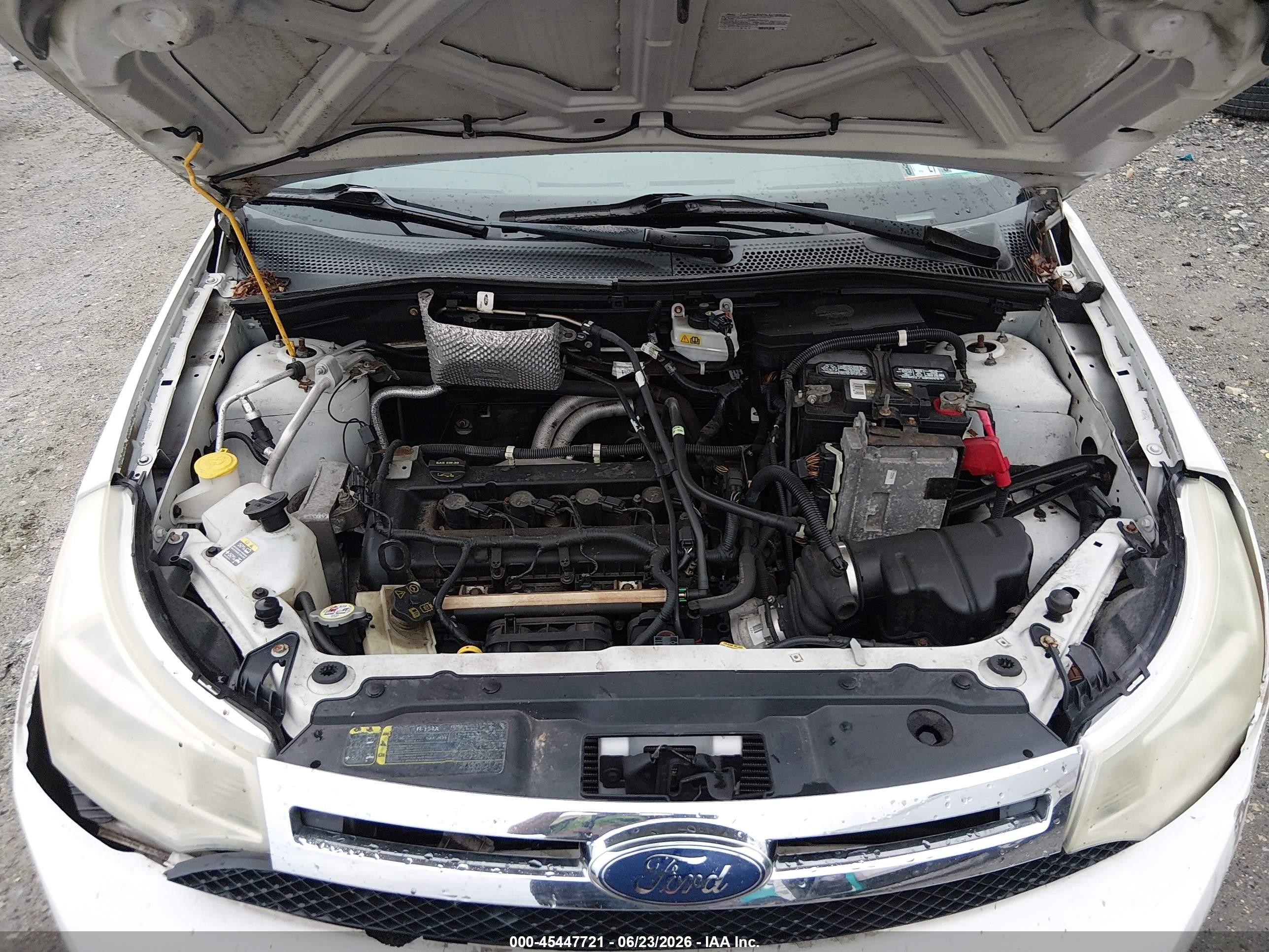 2009 Ford Focus Se White vin: 1FAHP35N69W229934