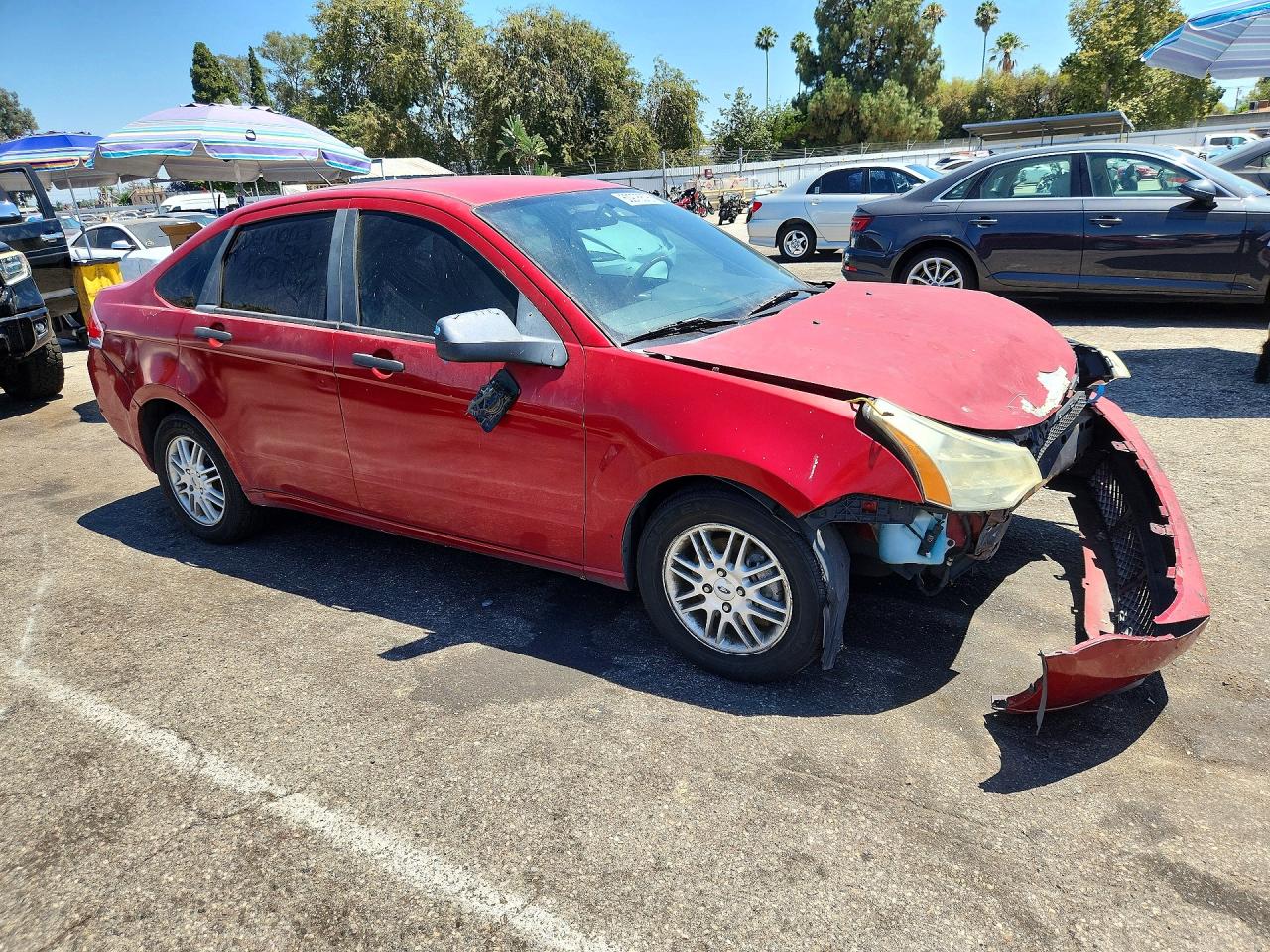 2009 Ford Focus Se Red vin: 1FAHP35N79W194384