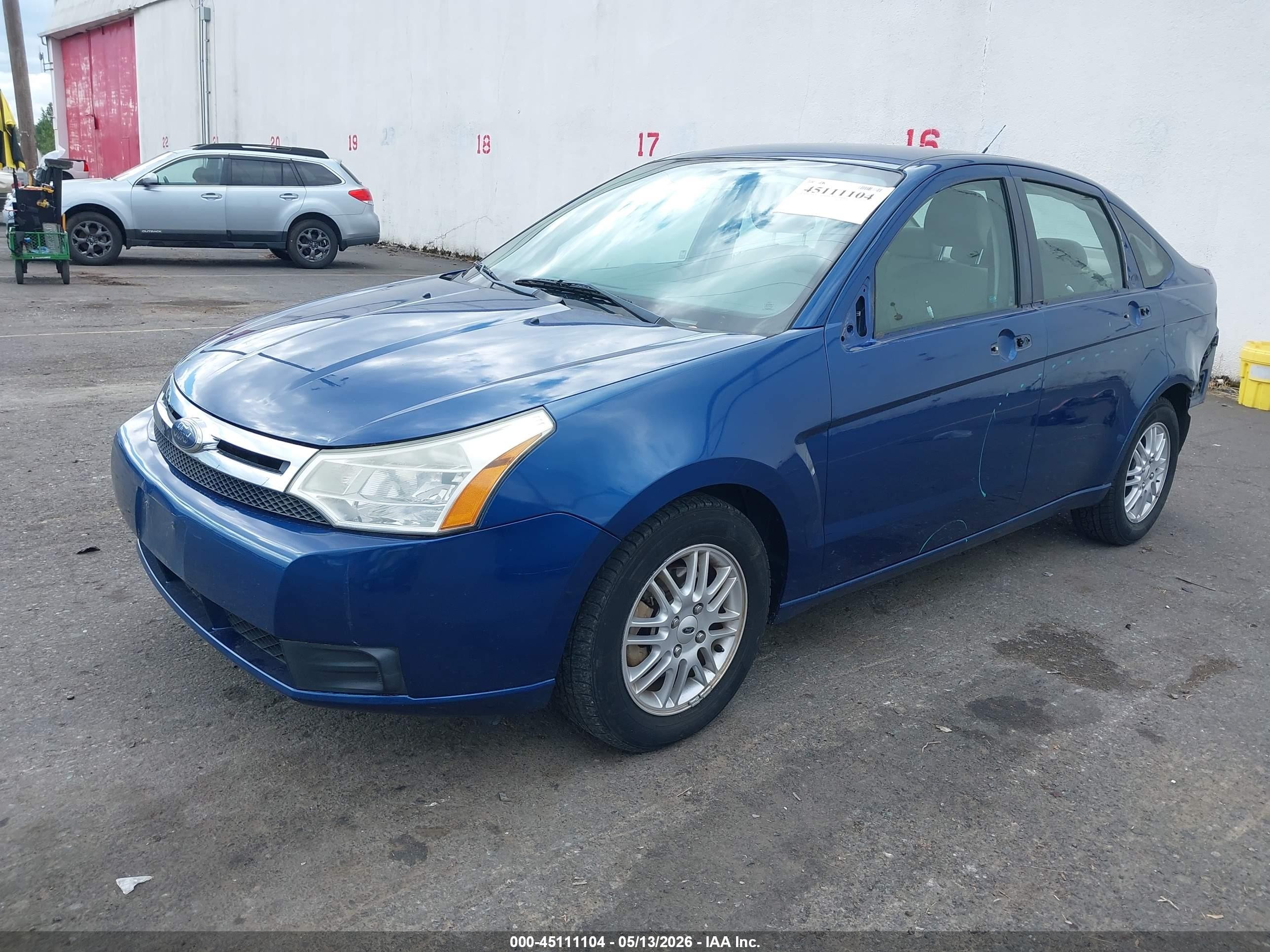 2009 Ford Focus Se Blue vin: 1FAHP35N79W234947
