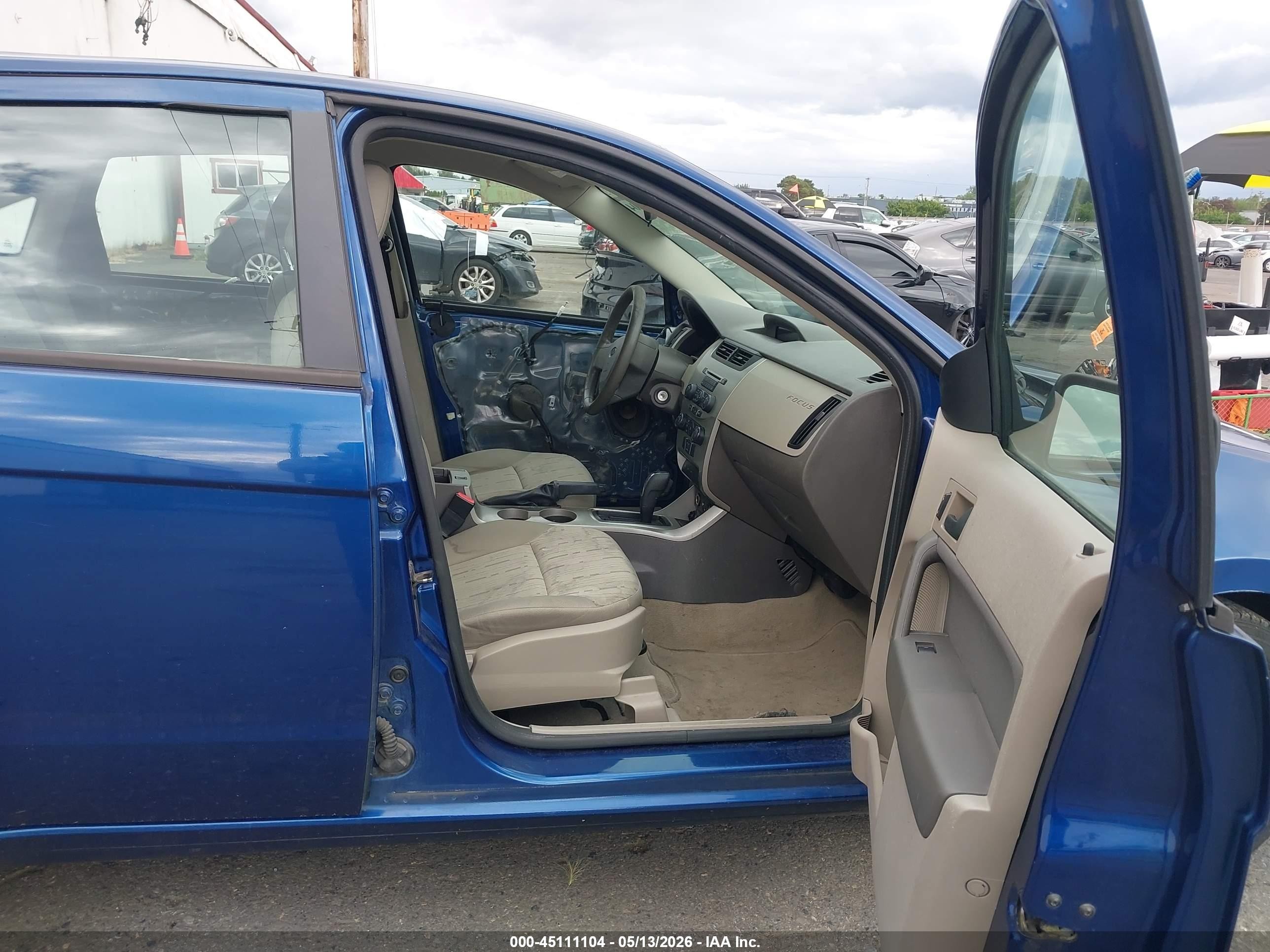 2009 Ford Focus Se Blue vin: 1FAHP35N79W234947