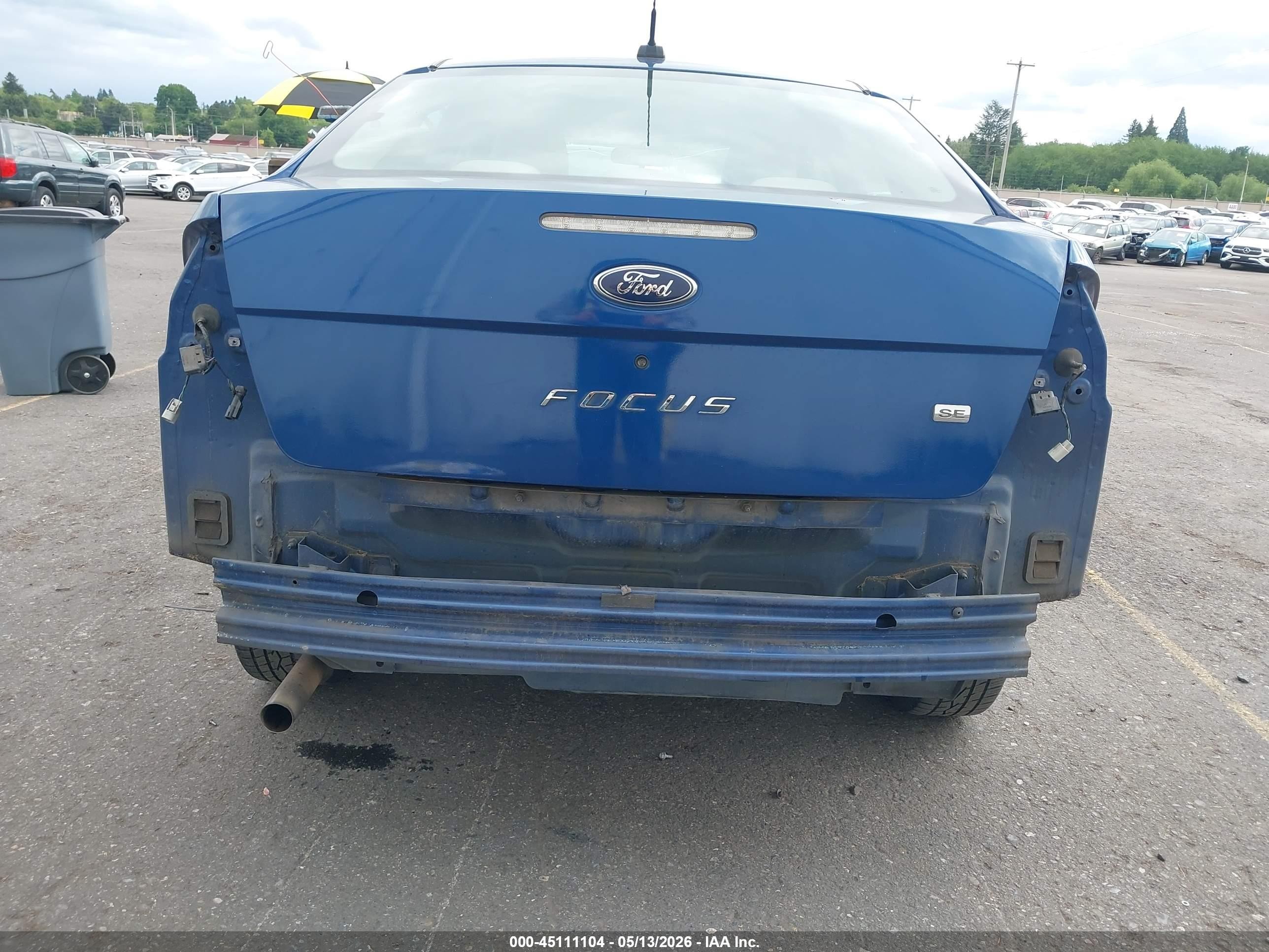 2009 Ford Focus Se Blue vin: 1FAHP35N79W234947