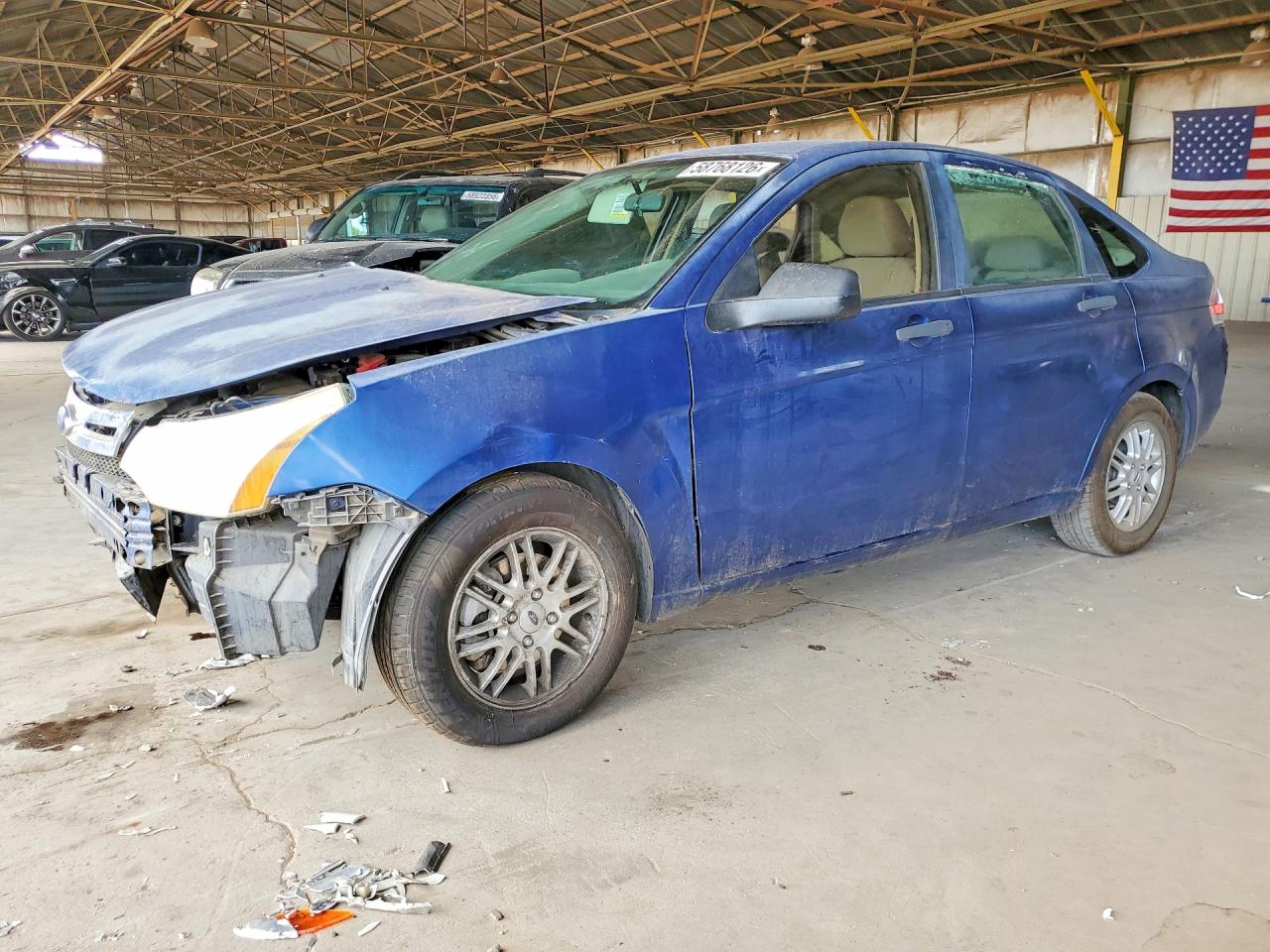 2009 Ford Focus Se Blue vin: 1FAHP35N79W235175