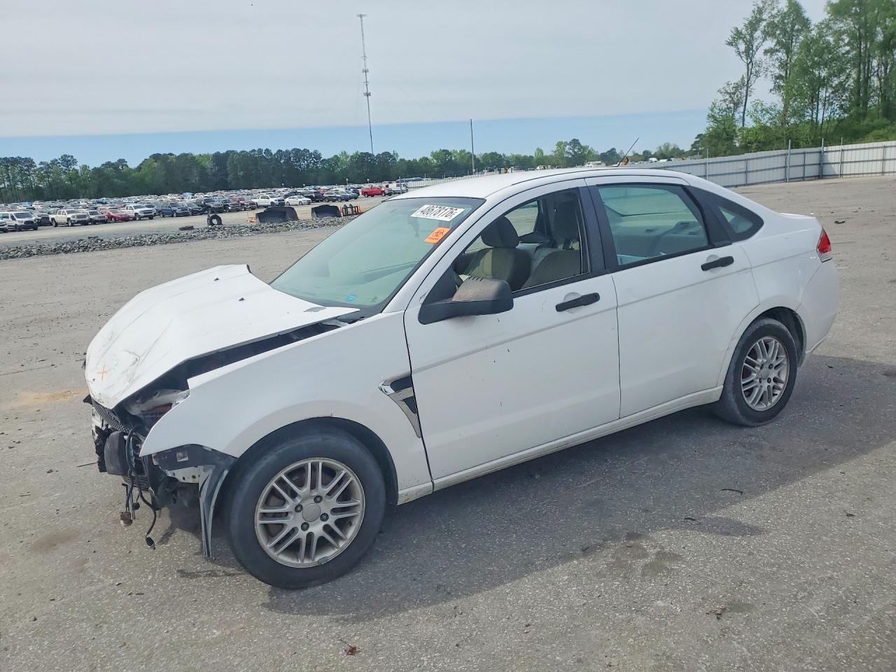 2008 Ford Focus Se White vin: 1FAHP35N88W102276