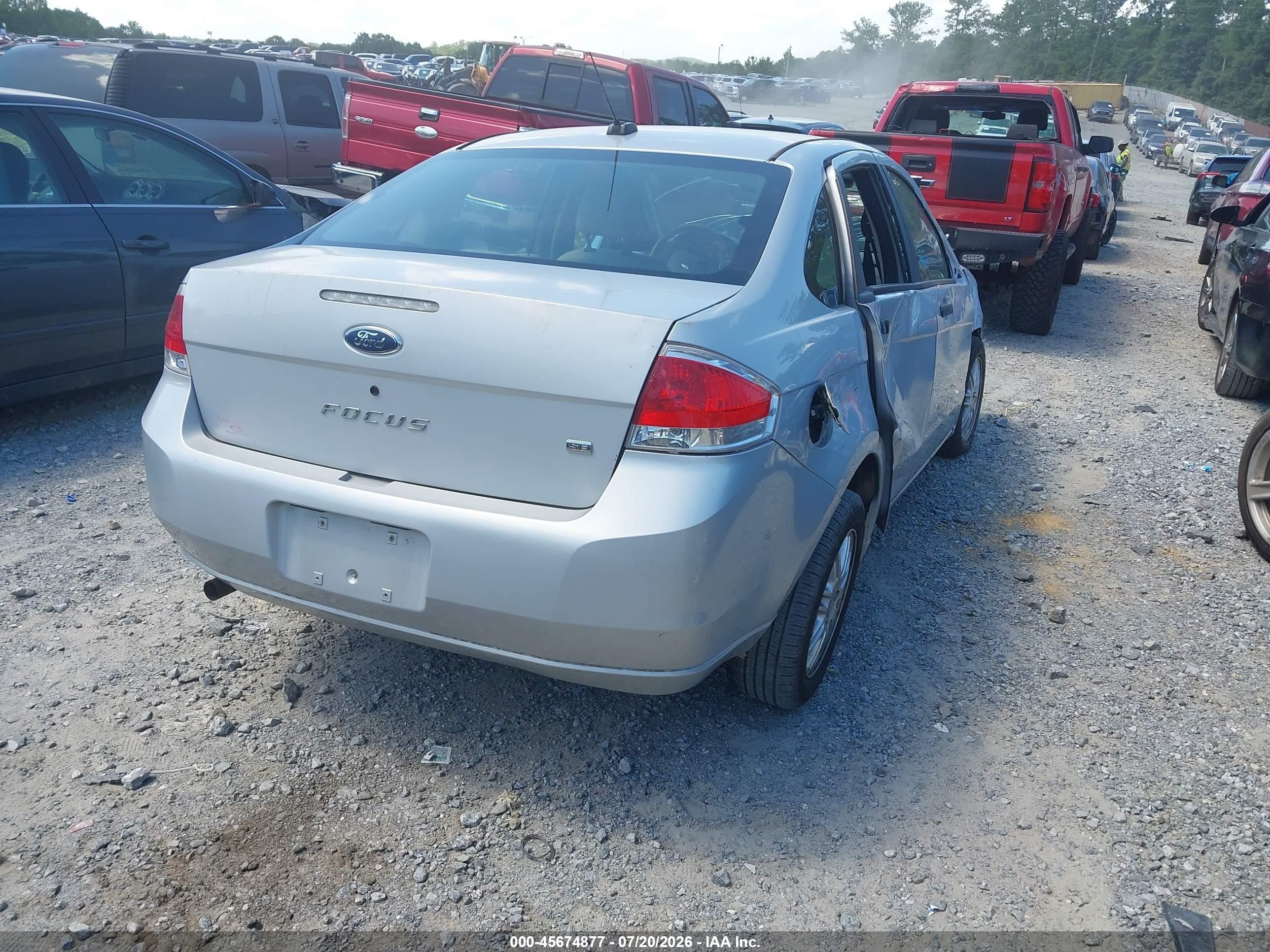 2008 Ford Focus Se/ses Silver vin: 1FAHP35N88W121930