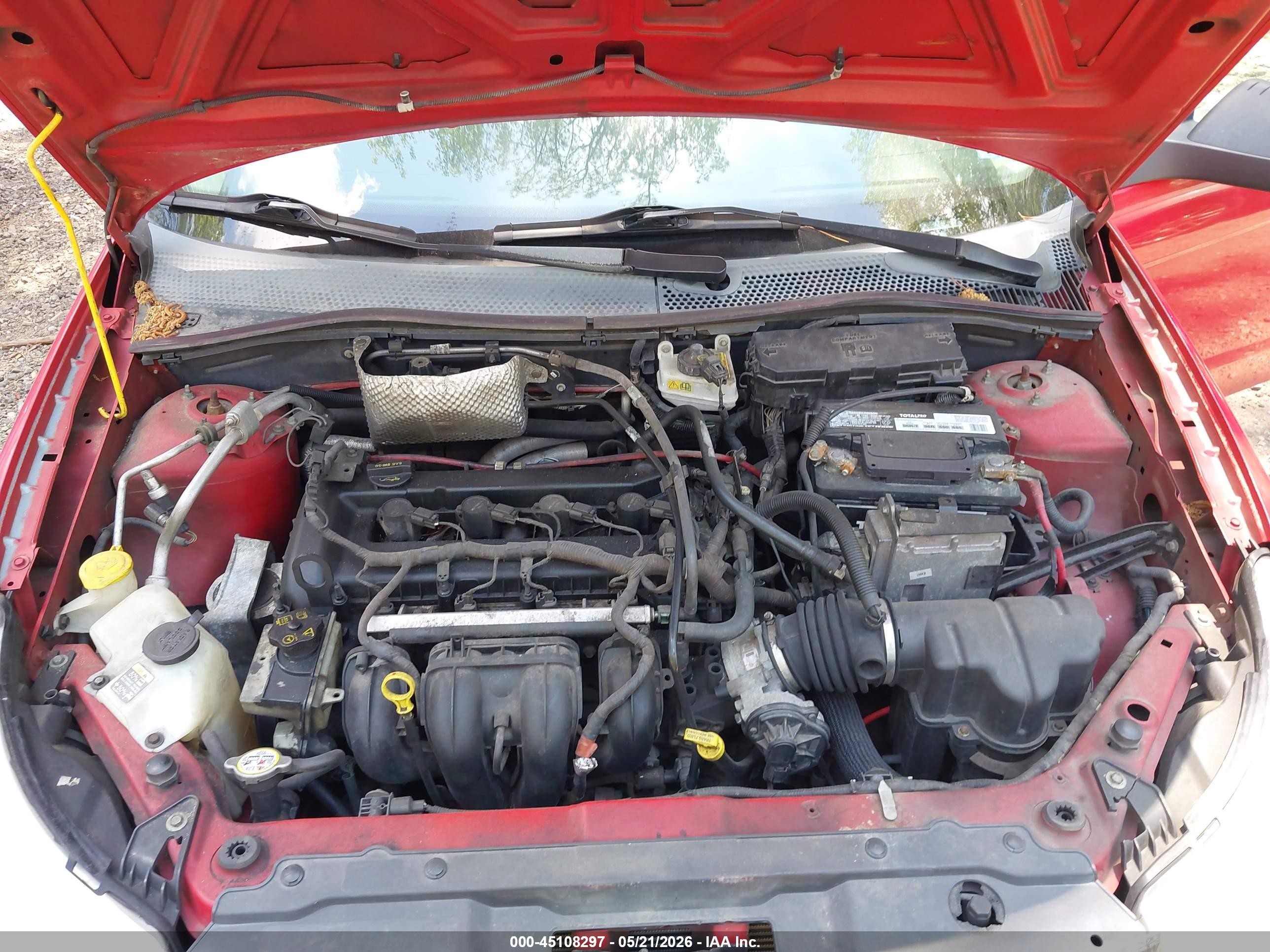 2008 Ford Focus Se/ses Red vin: 1FAHP35N88W129235