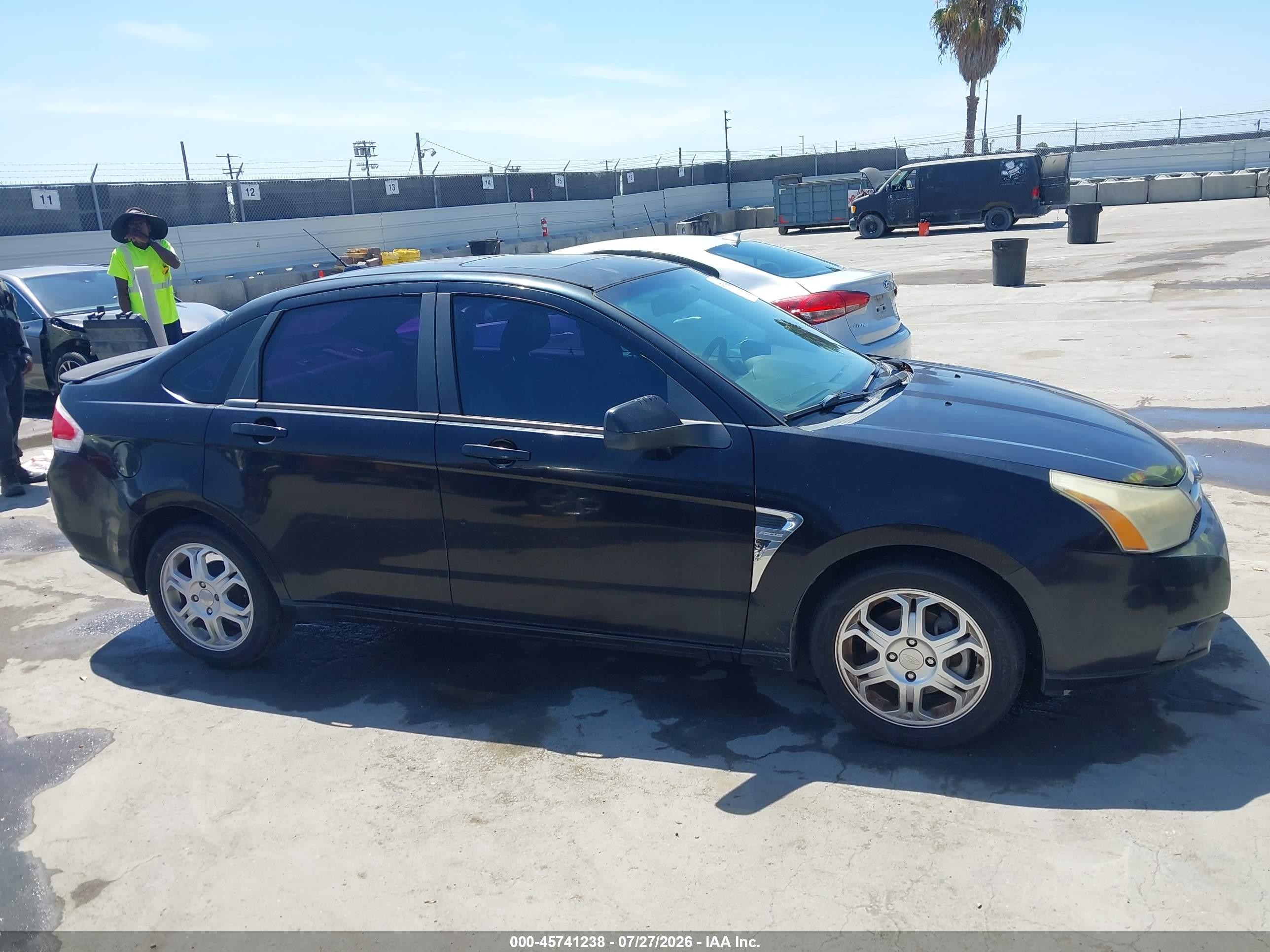 2008 Ford Focus Se/ses Black vin: 1FAHP35N88W170304