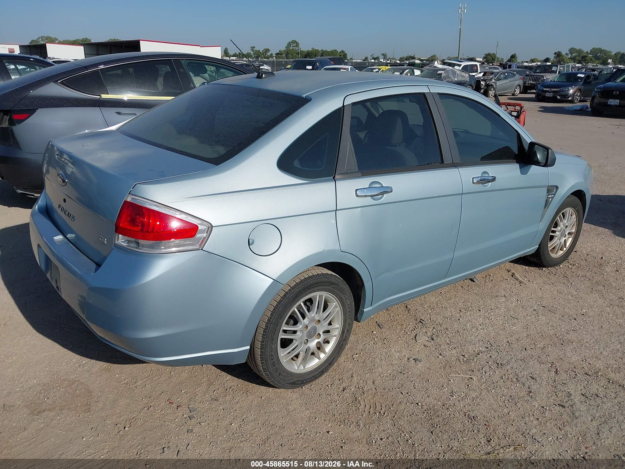 2008 Ford Focus Se/ses Light Blue vin: 1FAHP35N88W186731