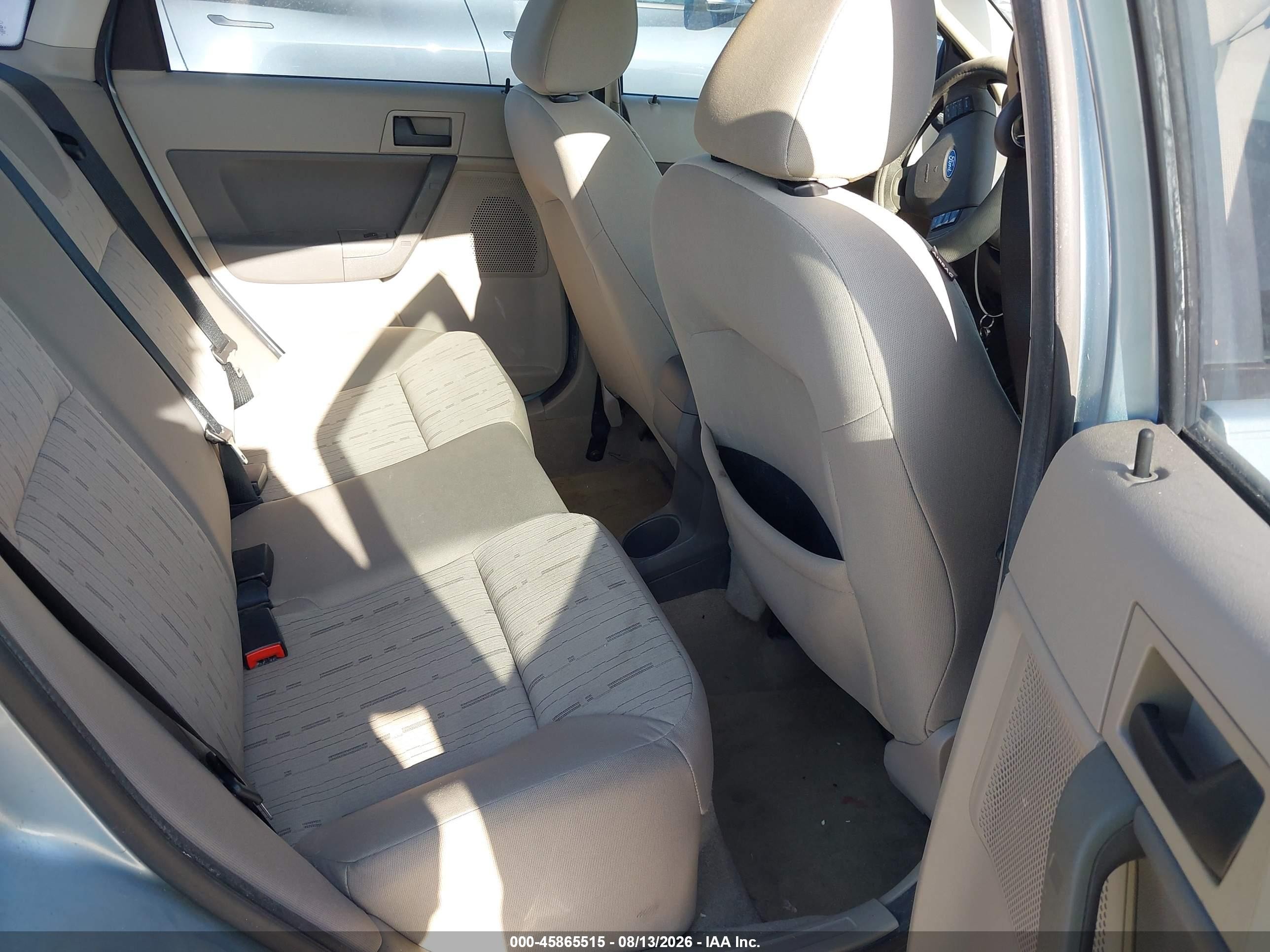 2008 Ford Focus Se/ses Light Blue vin: 1FAHP35N88W186731