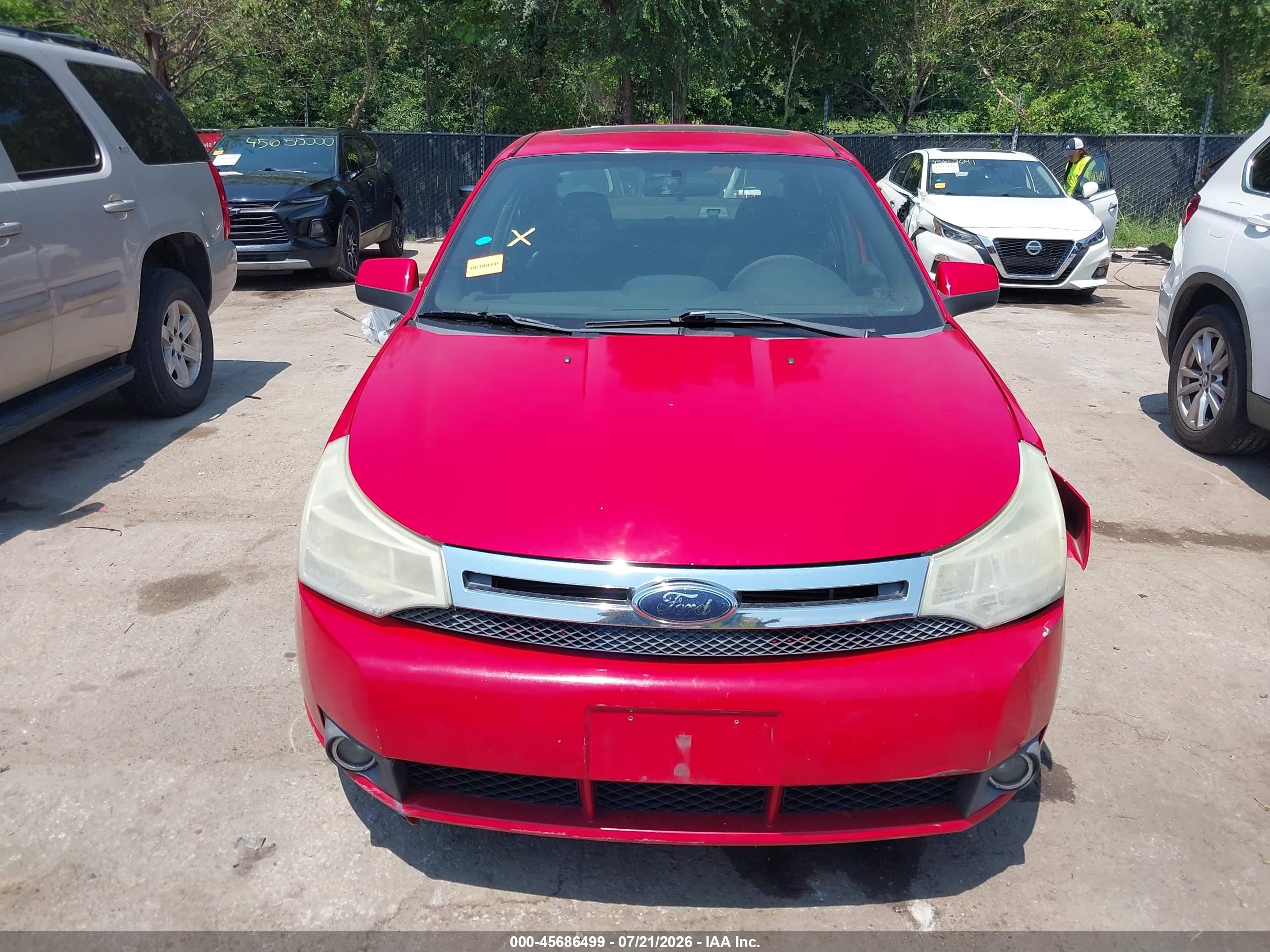 2008 Ford Focus Se/sel/ses Red vin: 1FAHP35N88W246717