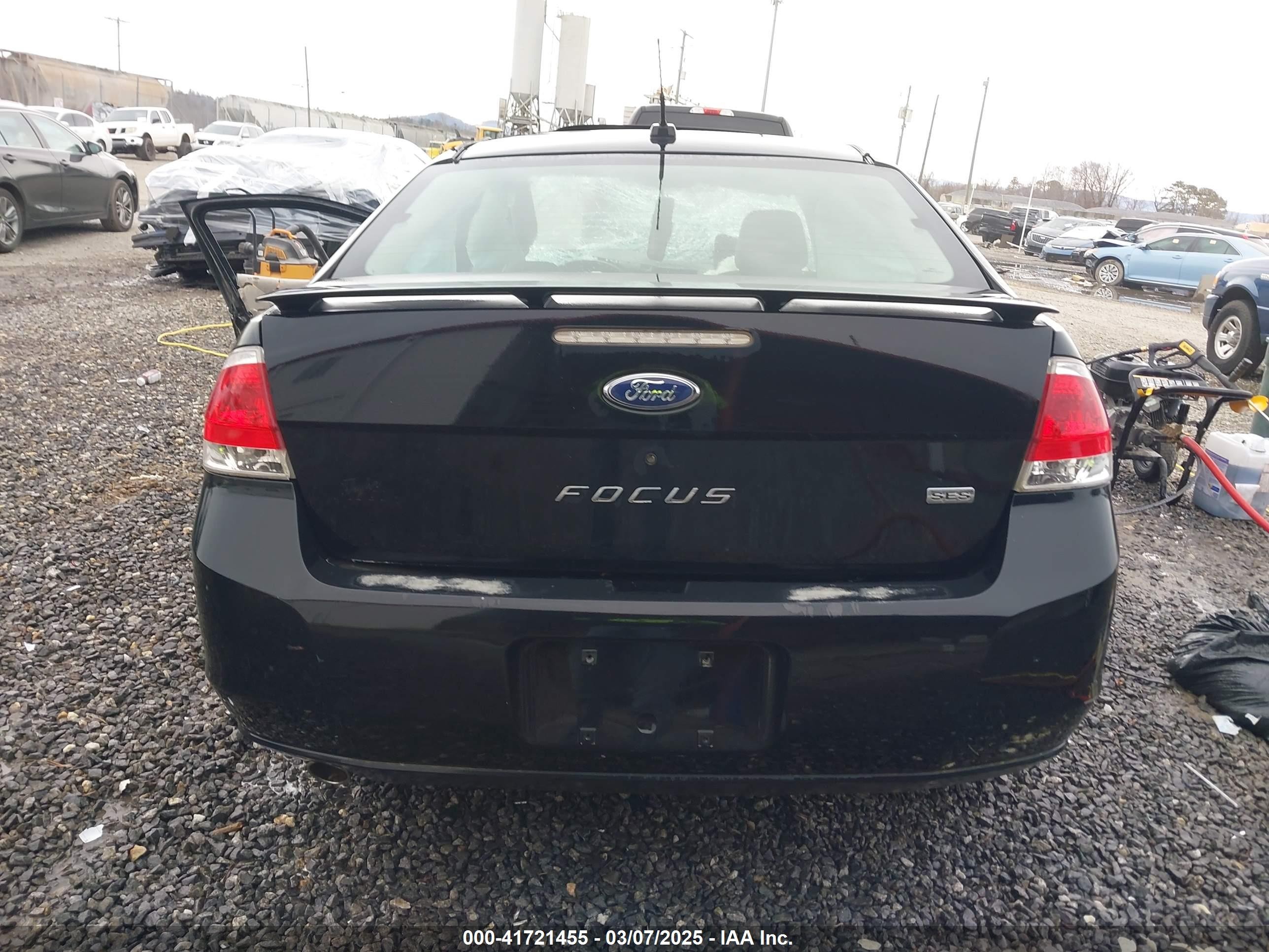 2008 Ford Focus Se/ses Black vin: 1FAHP35N88W264845