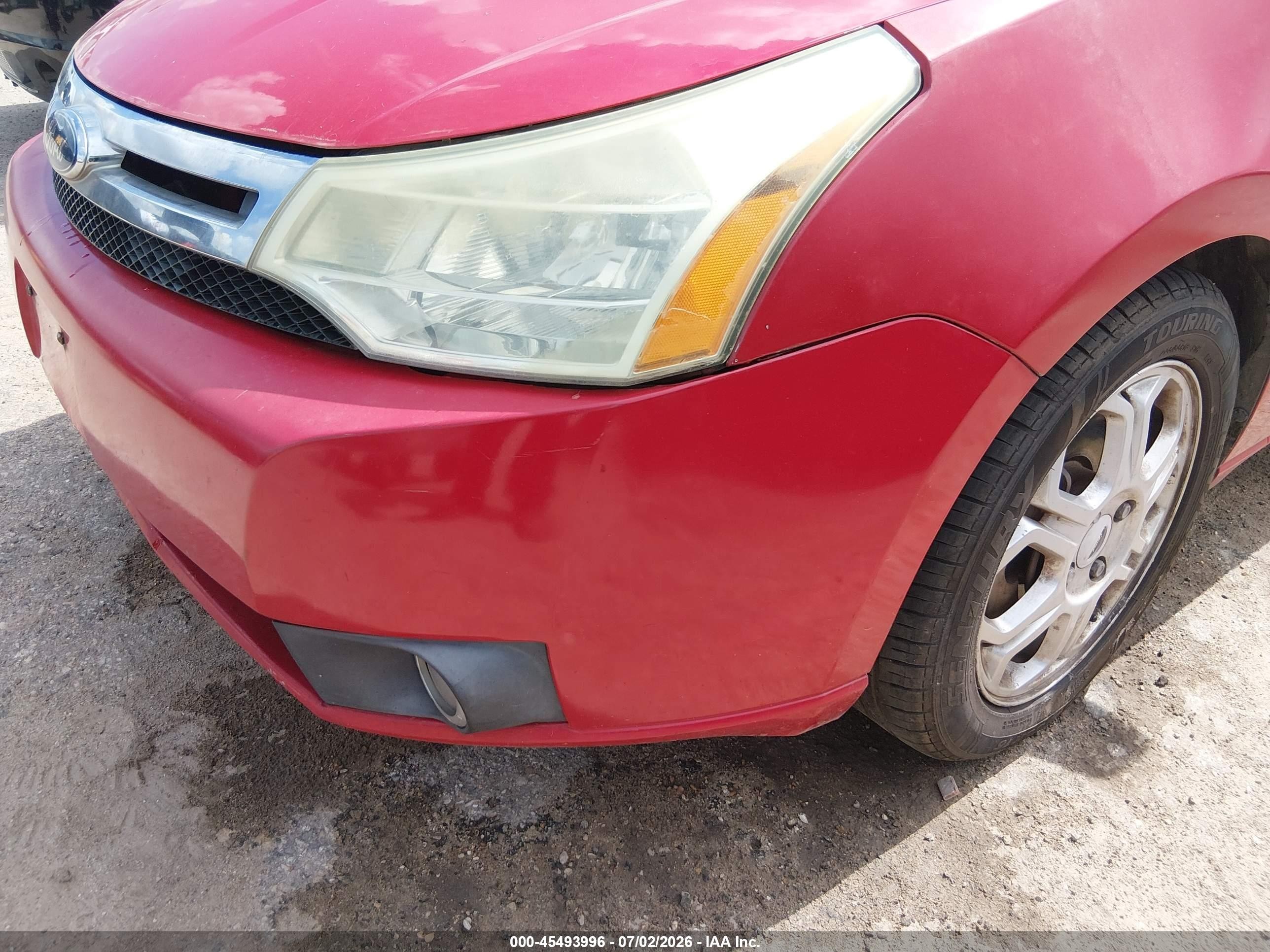 2008 Ford Focus Se/ses Red vin: 1FAHP35N88W300372