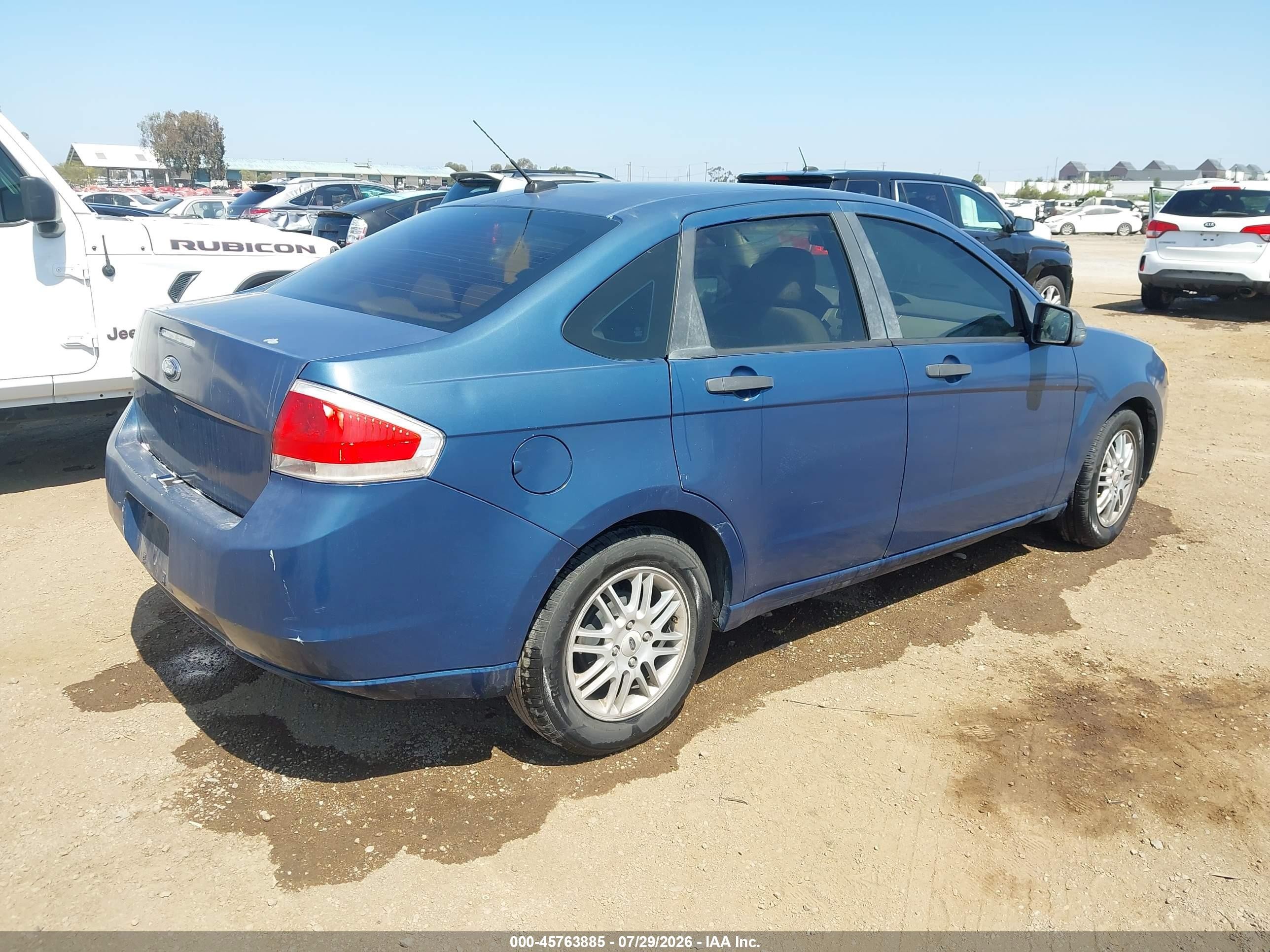 2009 Ford Focus Se Blue vin: 1FAHP35N89W103736