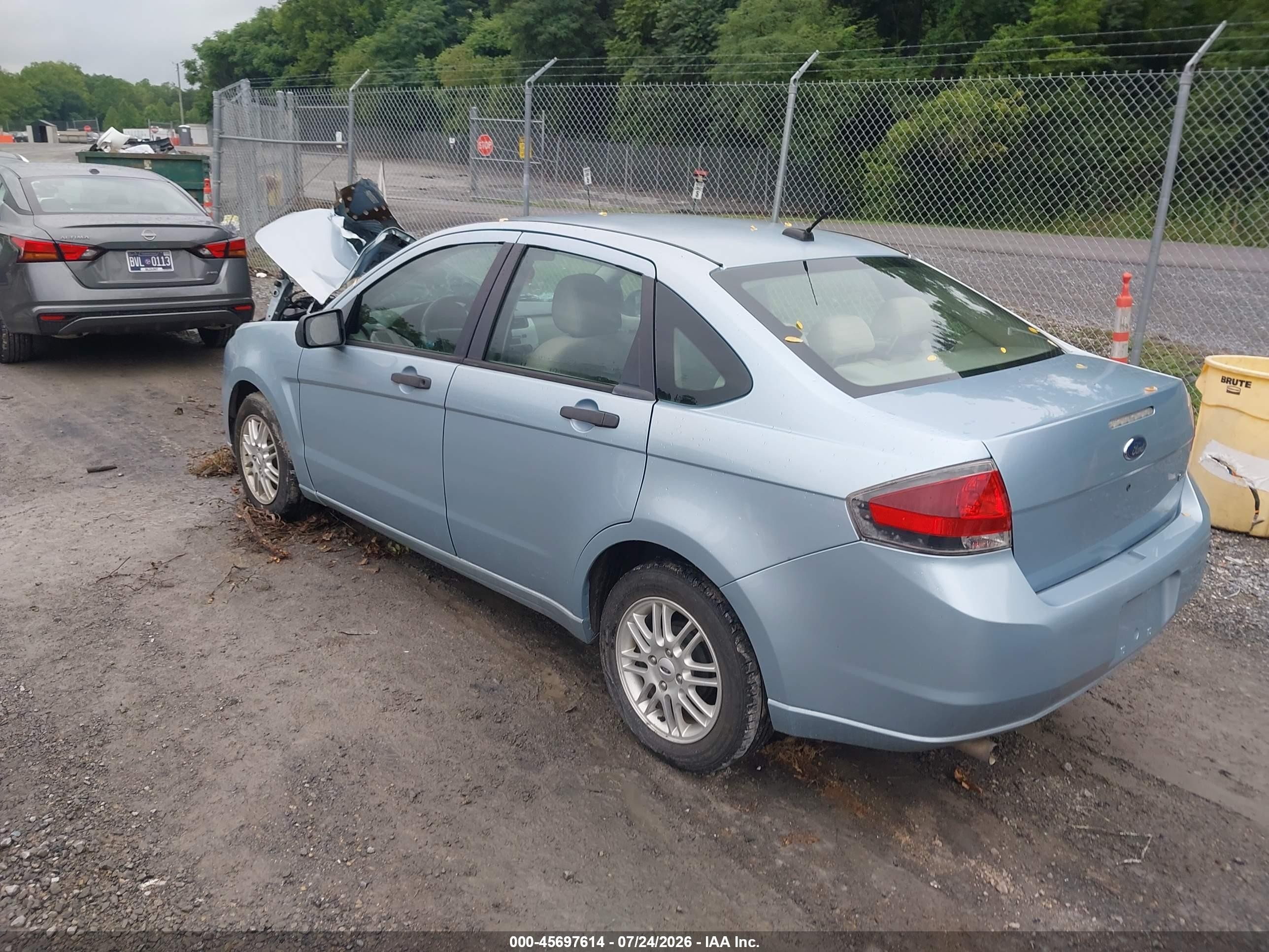 2009 Ford Focus Se Blue vin: 1FAHP35N89W105843