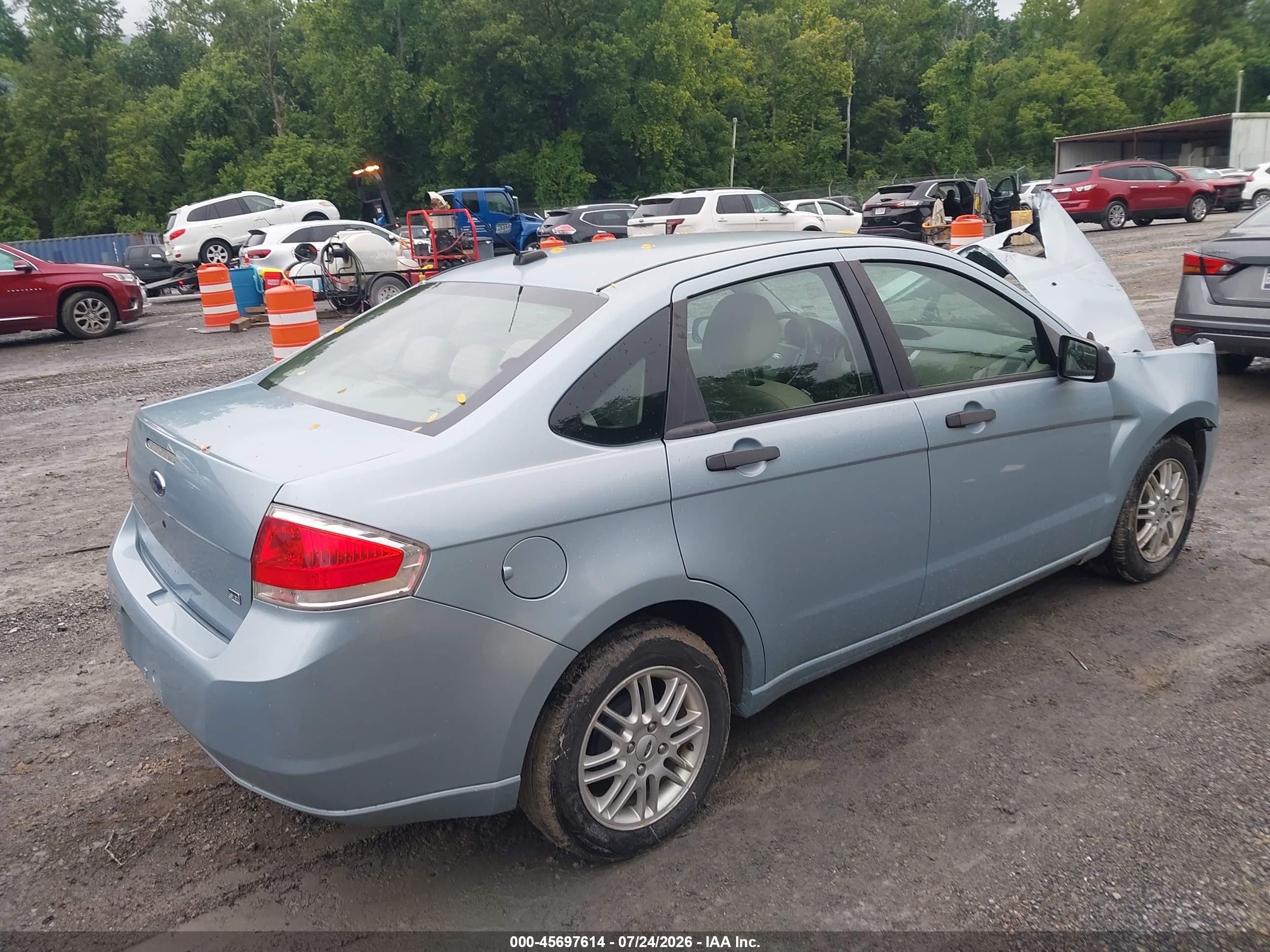 2009 Ford Focus Se Blue vin: 1FAHP35N89W105843