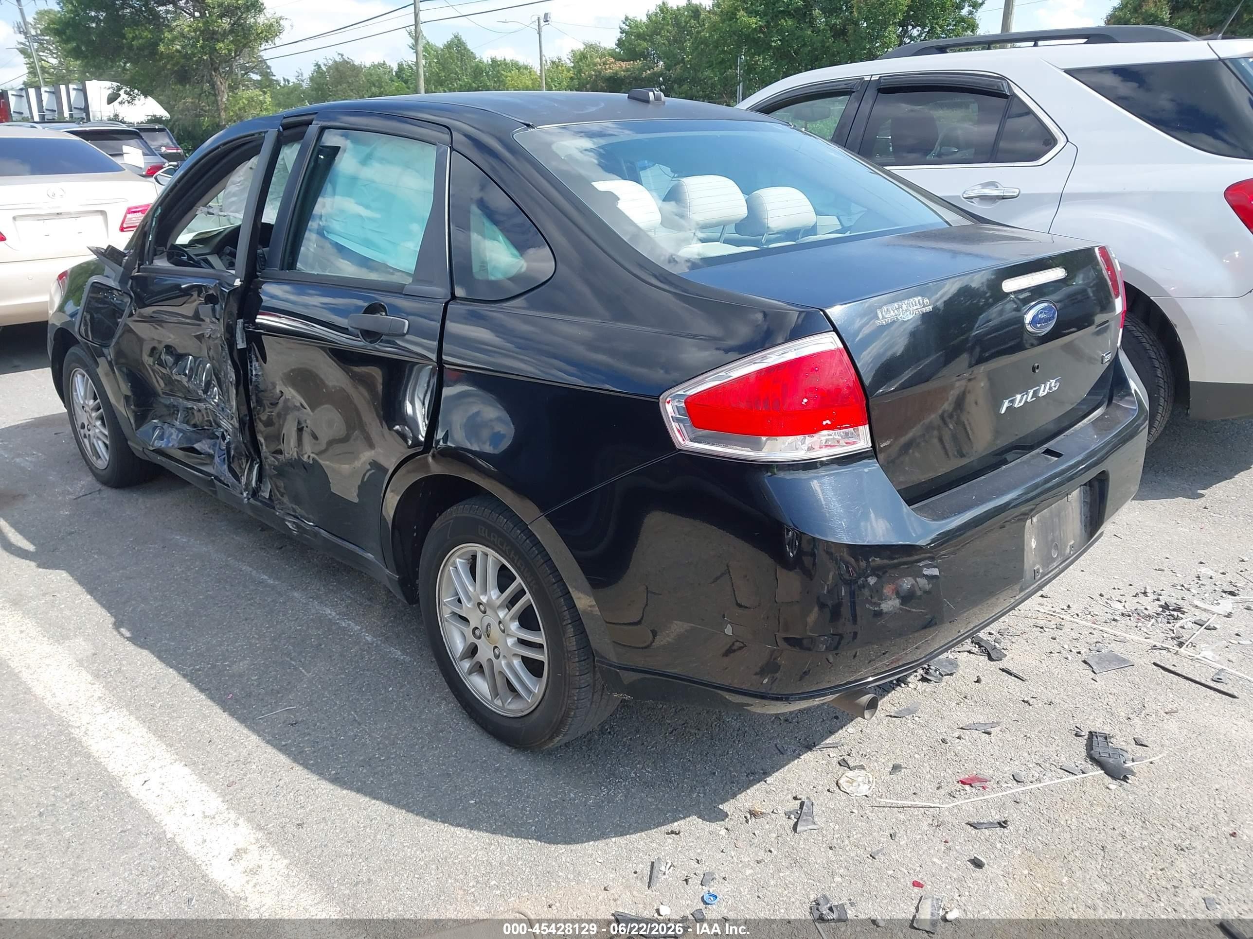 2009 Ford Focus Se Black vin: 1FAHP35N89W214299