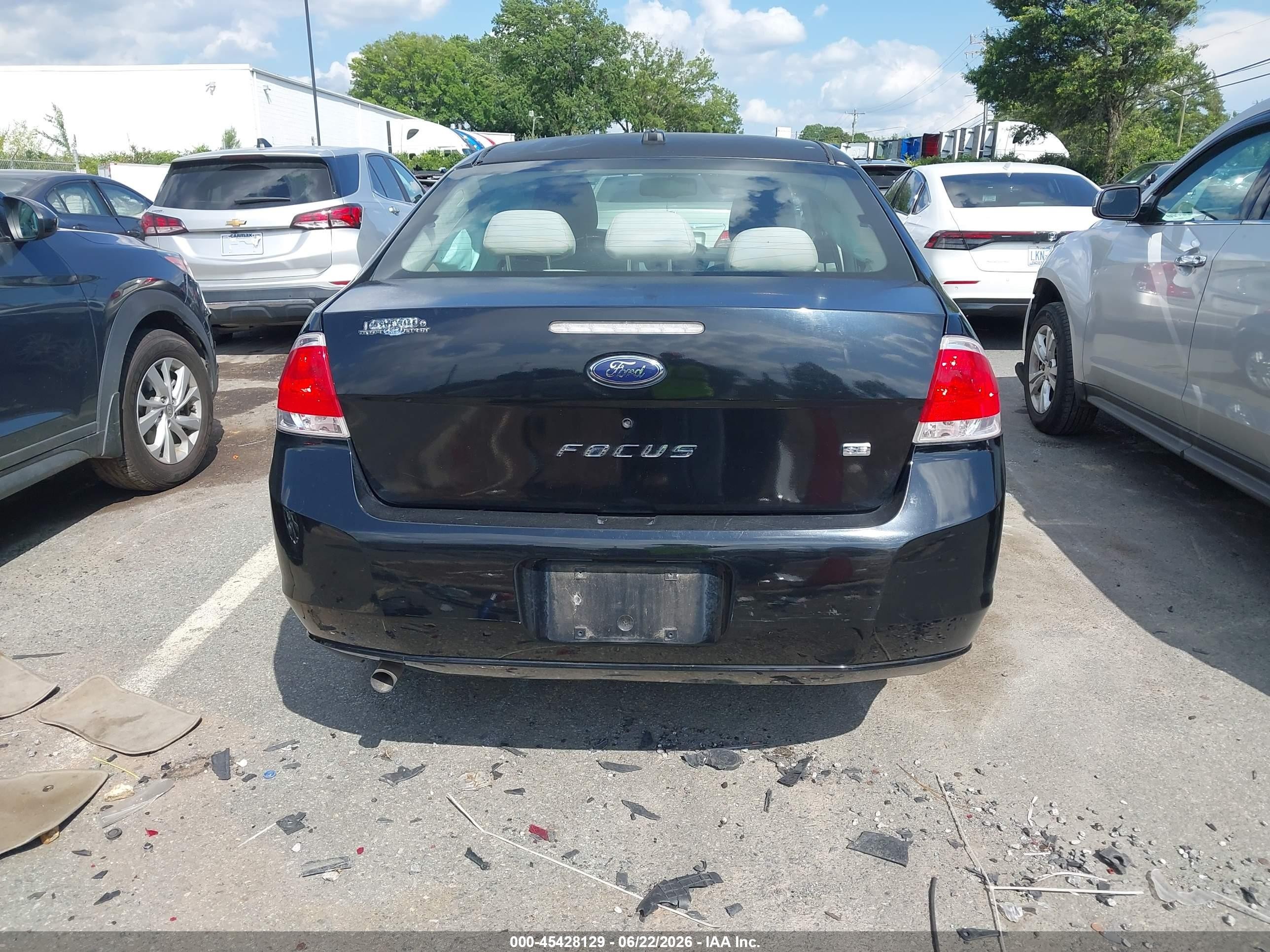 2009 Ford Focus Se Black vin: 1FAHP35N89W214299