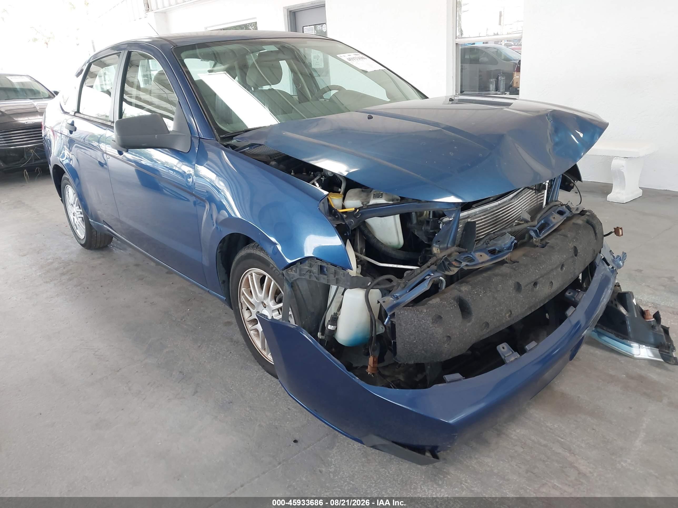 2009 Ford Focus Se Blue vin: 1FAHP35N89W234178