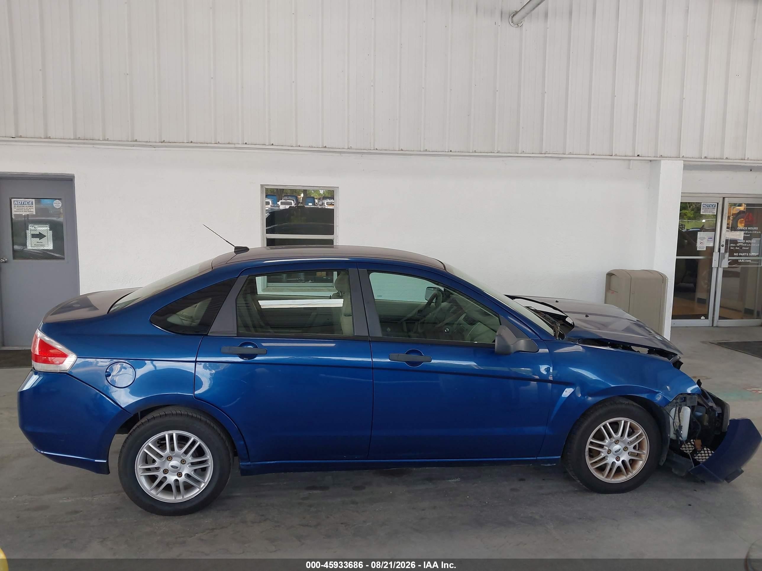 2009 Ford Focus Se Blue vin: 1FAHP35N89W234178