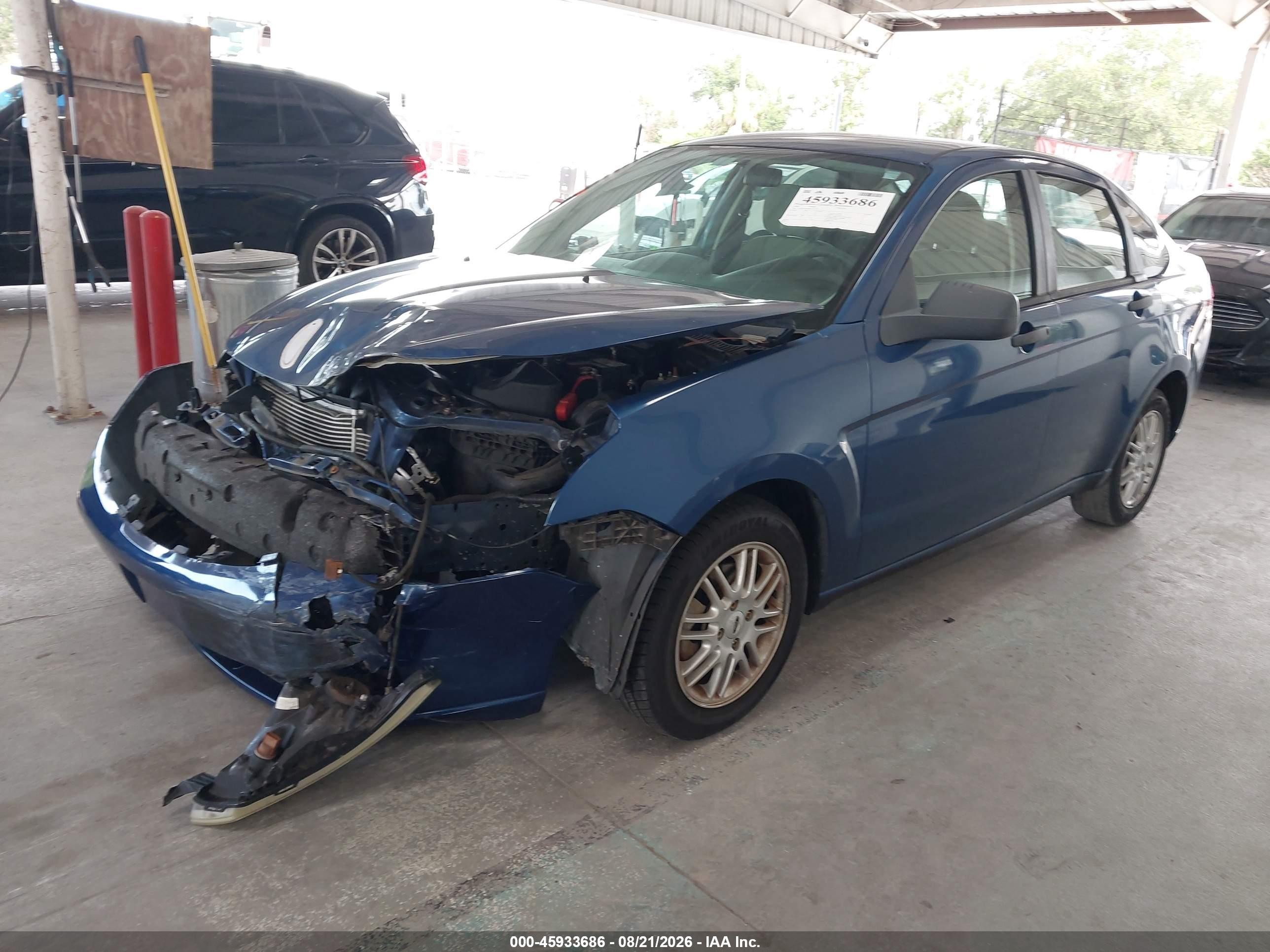 2009 Ford Focus Se Blue vin: 1FAHP35N89W234178