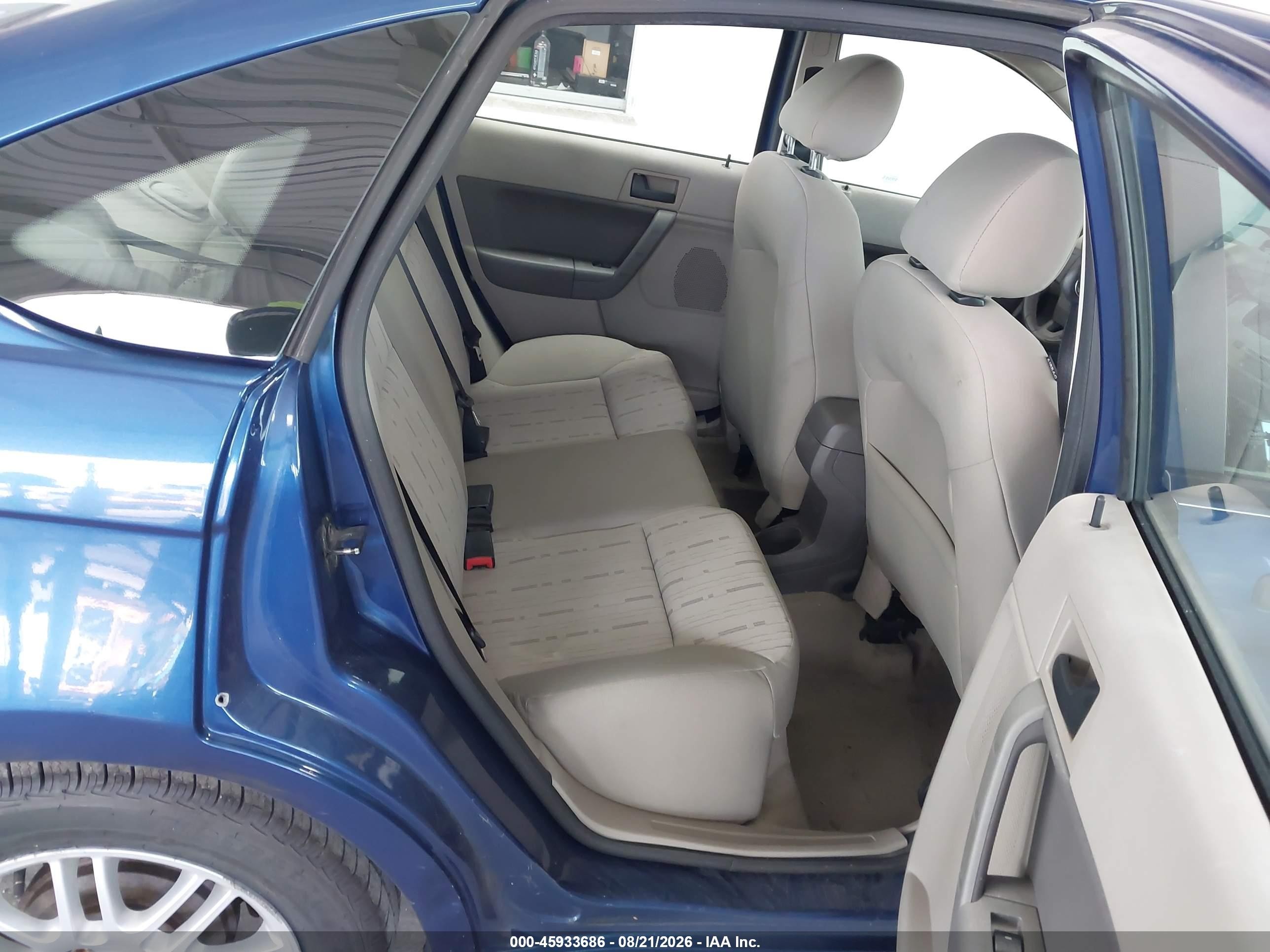 2009 Ford Focus Se Blue vin: 1FAHP35N89W234178