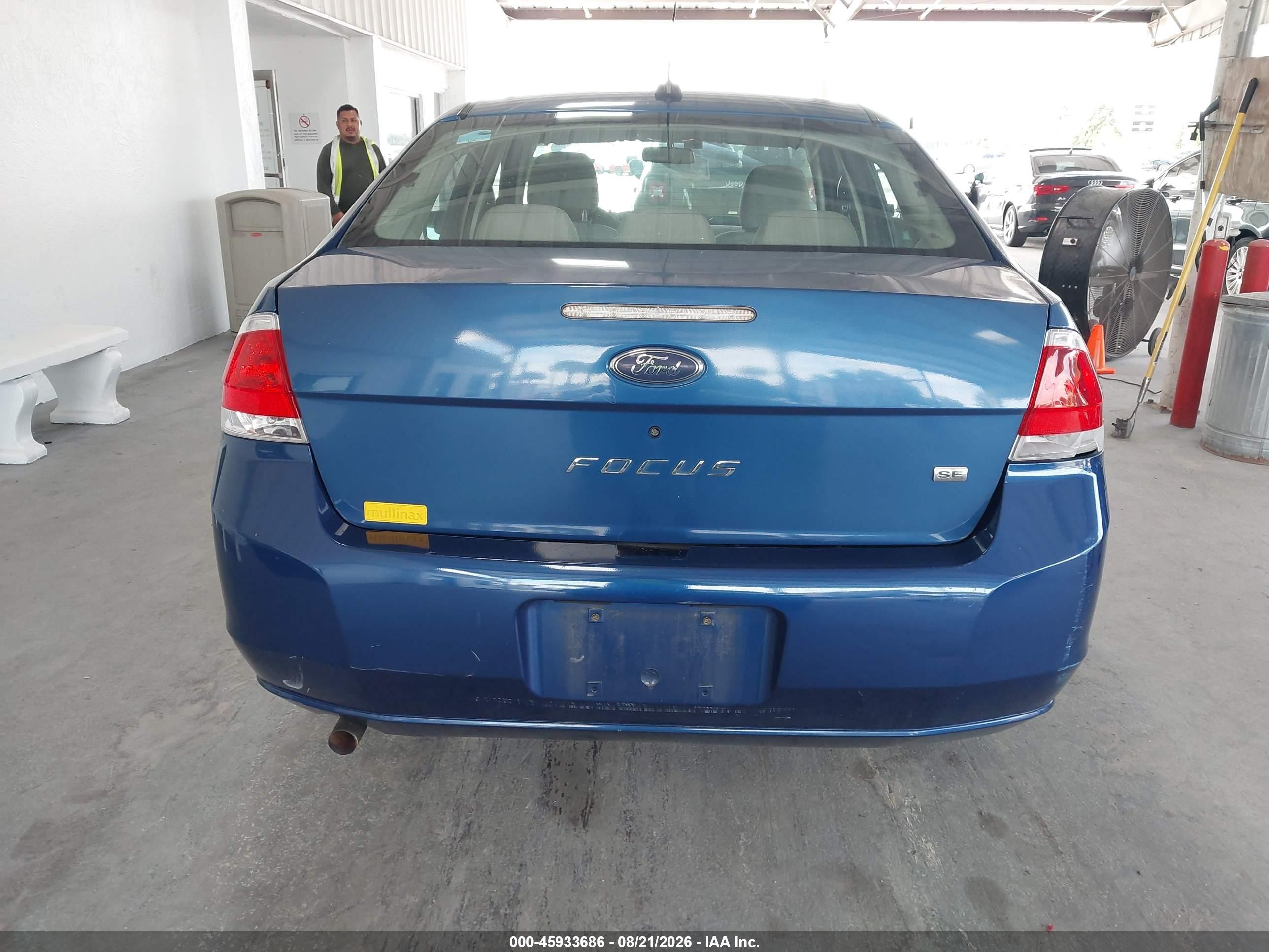 2009 Ford Focus Se Blue vin: 1FAHP35N89W234178