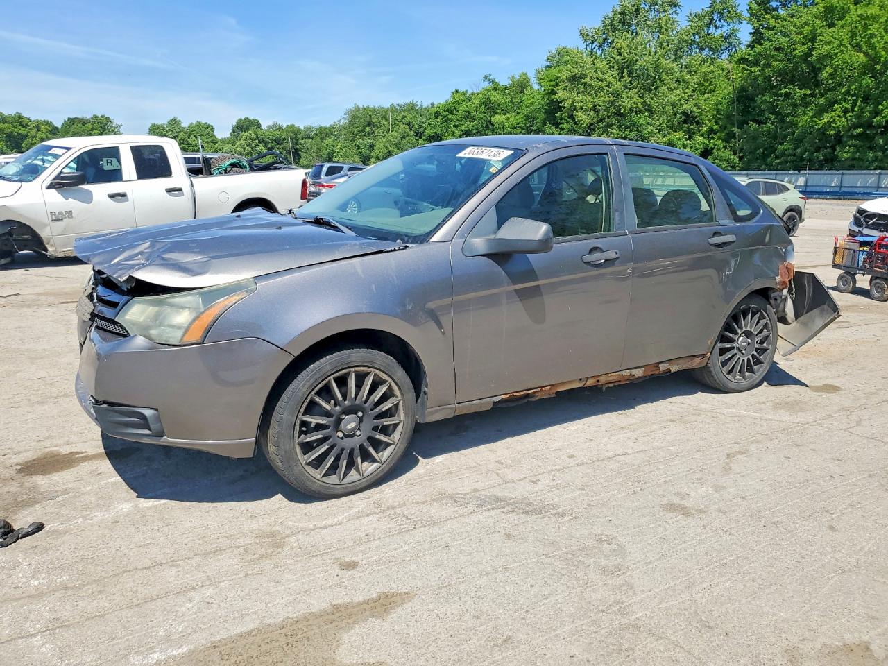 2009 Ford Focus Se Gray vin: 1FAHP35N89W244290