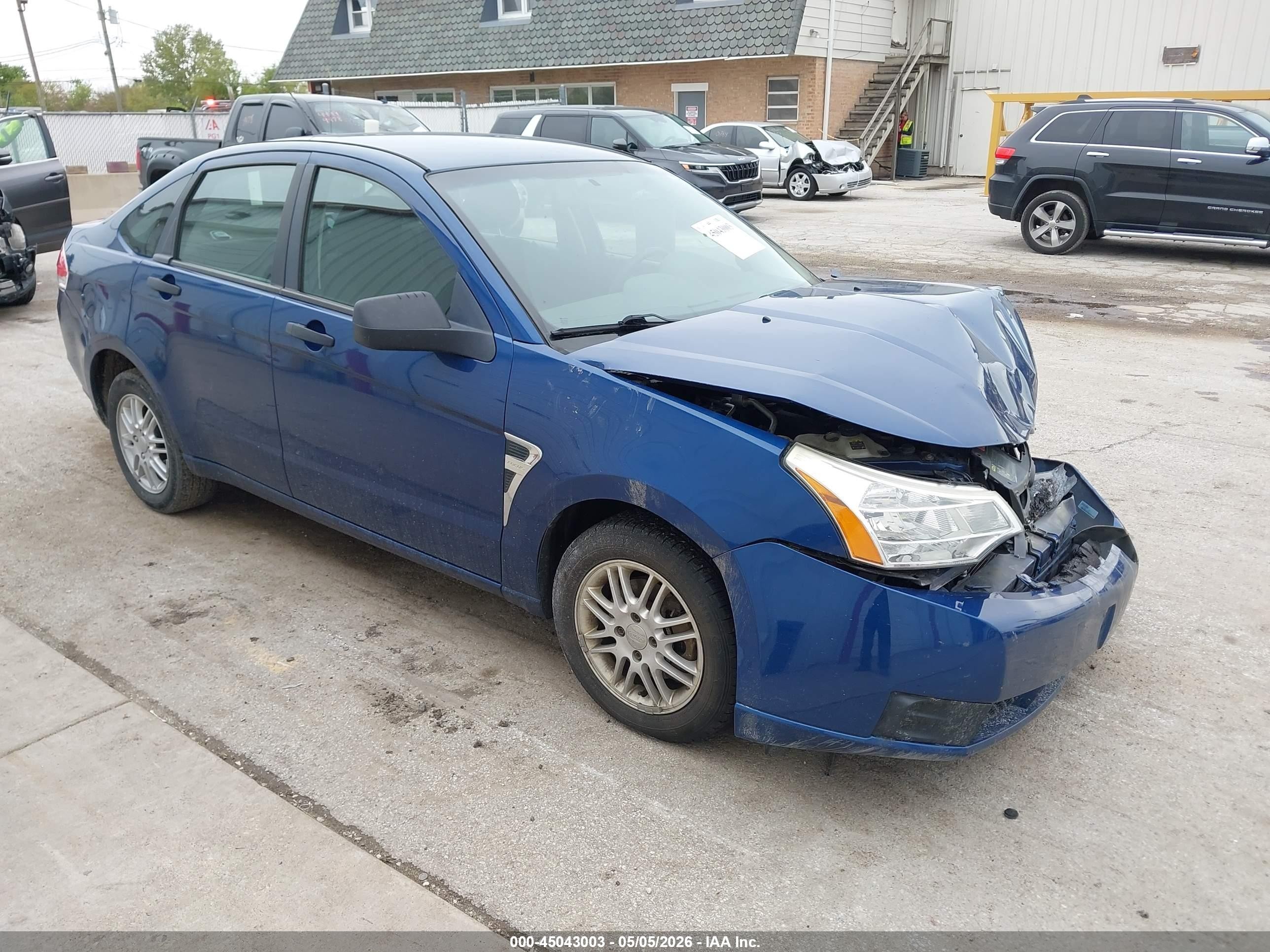 2008 Ford Focus Se/ses Blue vin: 1FAHP35N98W227335