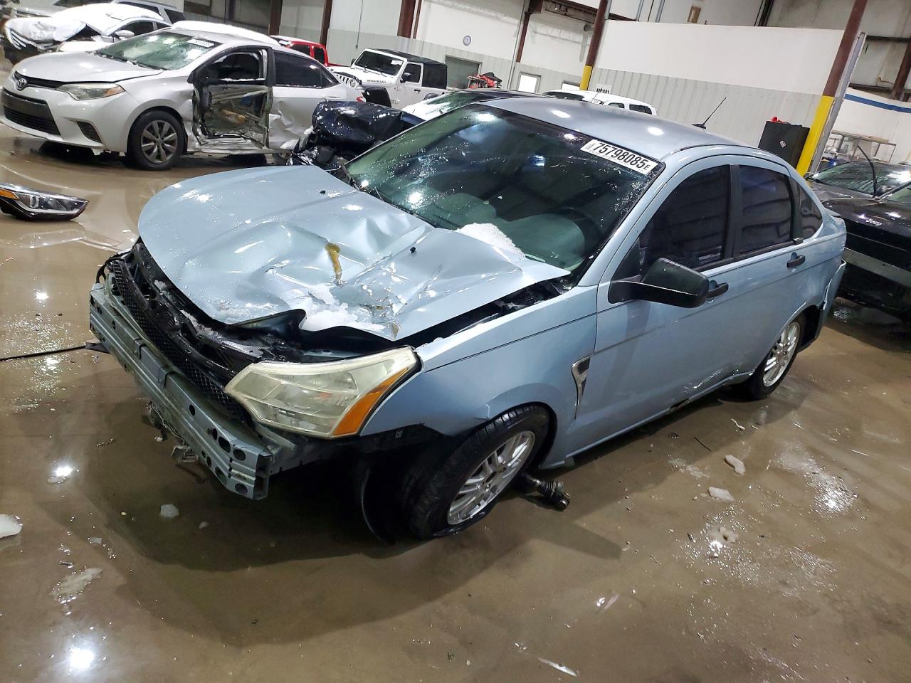 2008 Ford Focus Se Blue vin: 1FAHP35N98W245589
