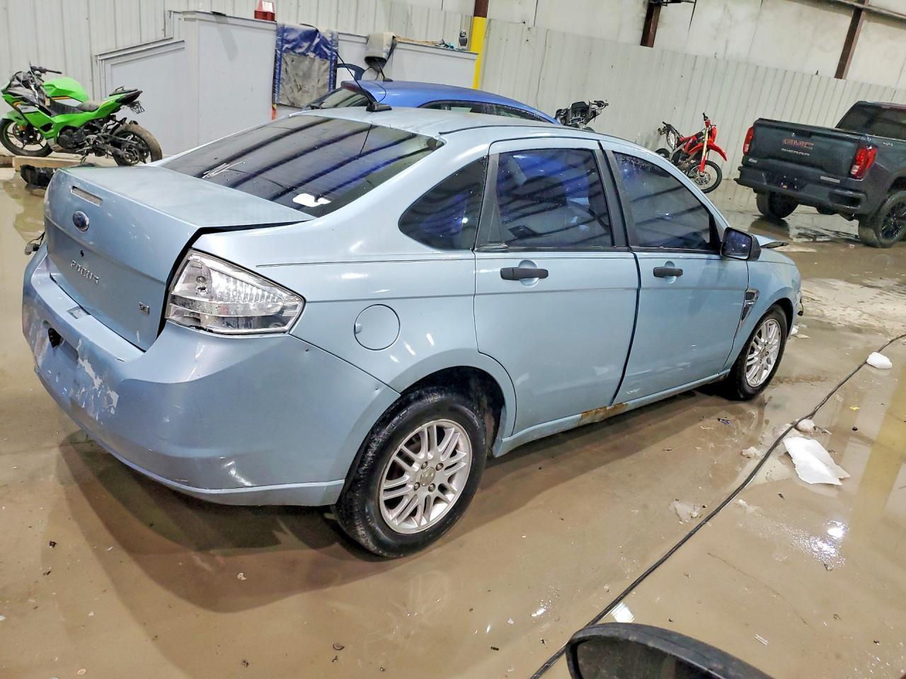 2008 Ford Focus Se Blue vin: 1FAHP35N98W245589