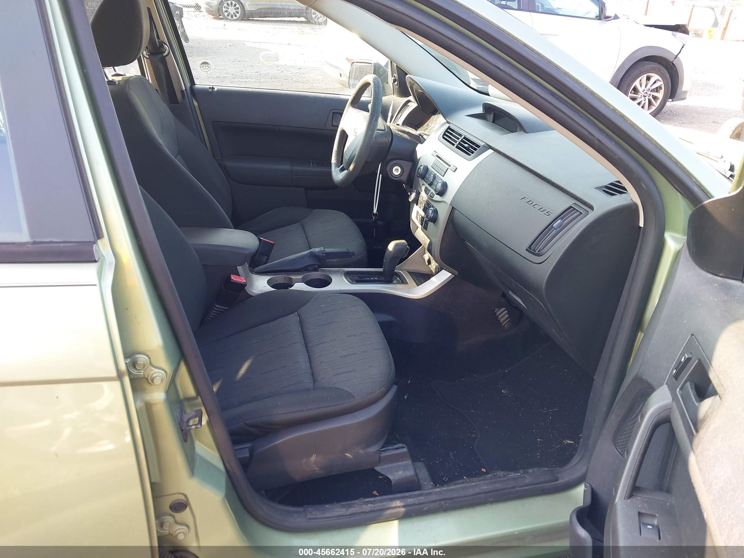 2008 Ford Focus Se/ses Green vin: 1FAHP35N98W259864