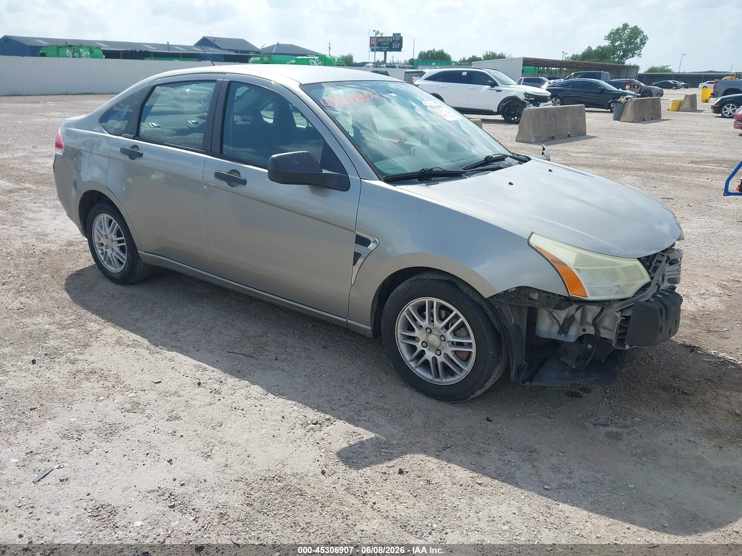 2008 Ford Focus Se/ses Серый vin: 1FAHP35N98W278771