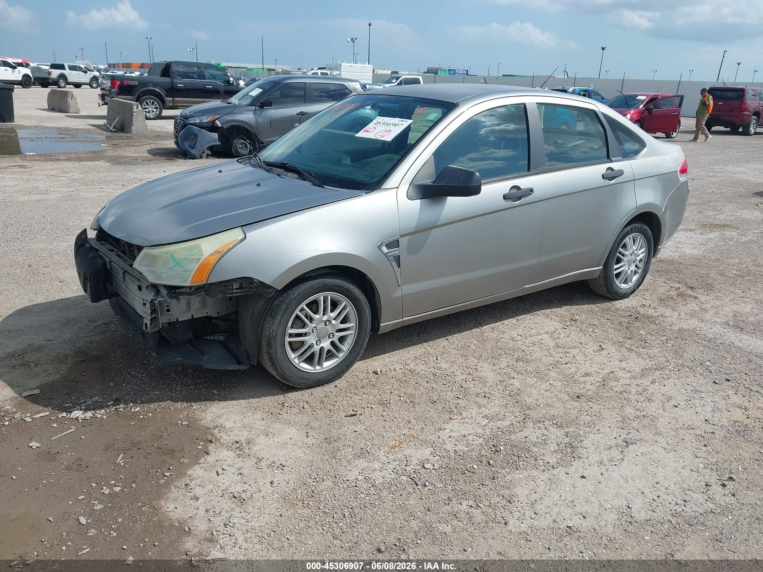 2008 Ford Focus Se/ses Серый vin: 1FAHP35N98W278771