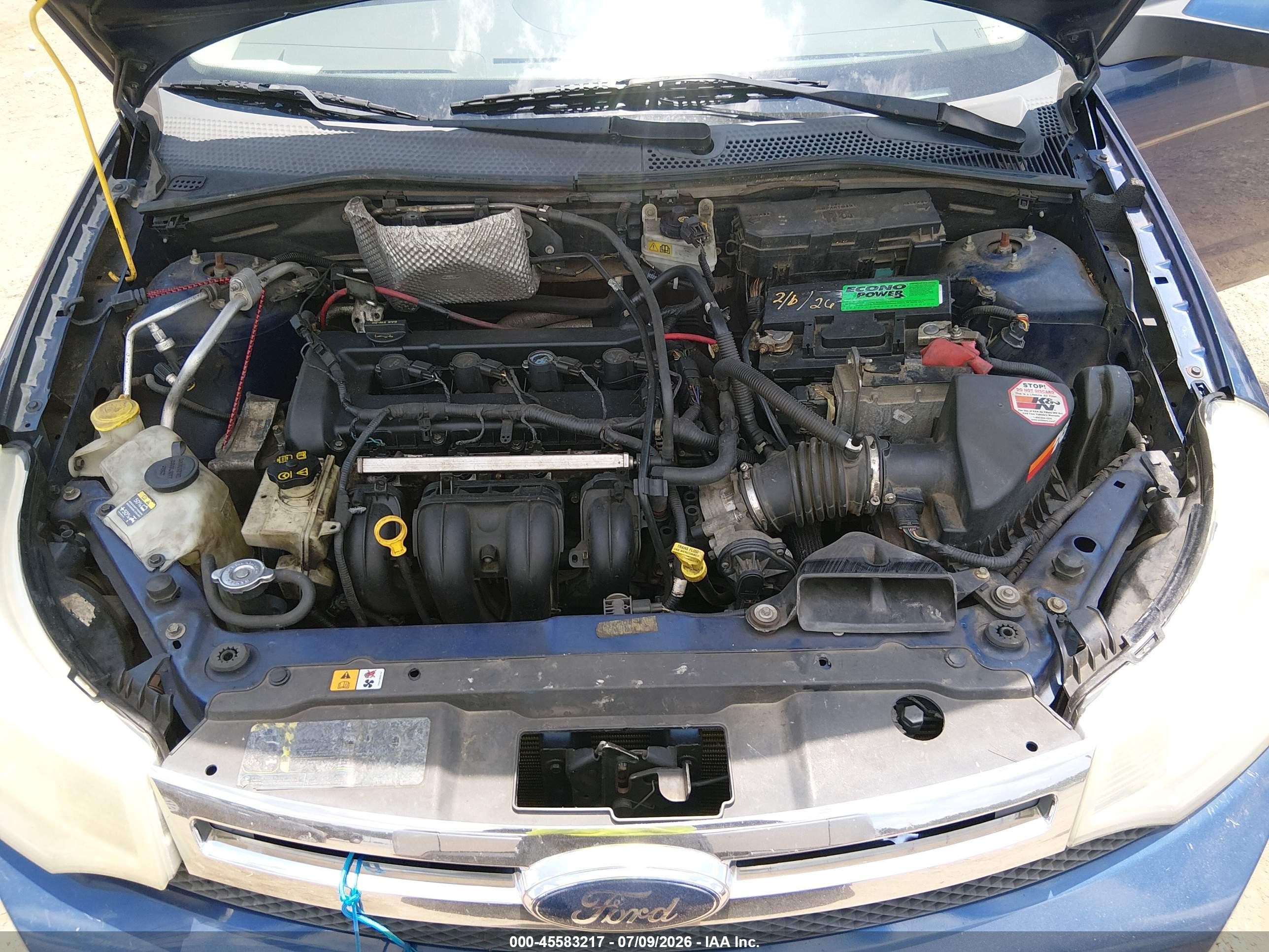 2008 Ford Focus Se/ses Синий vin: 1FAHP35N98W280150