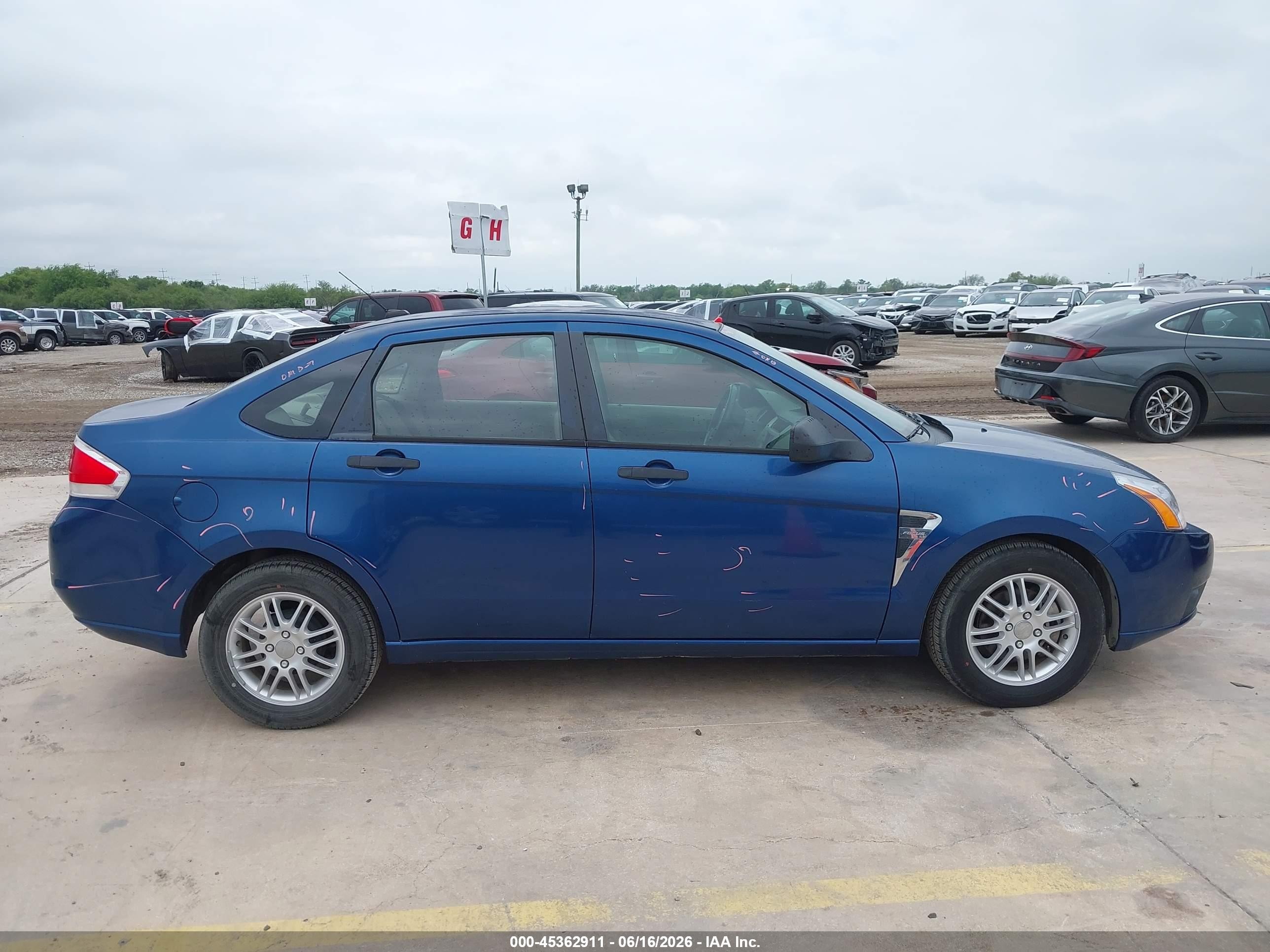 2008 Ford Focus Se/ses Blue vin: 1FAHP35N98W282089