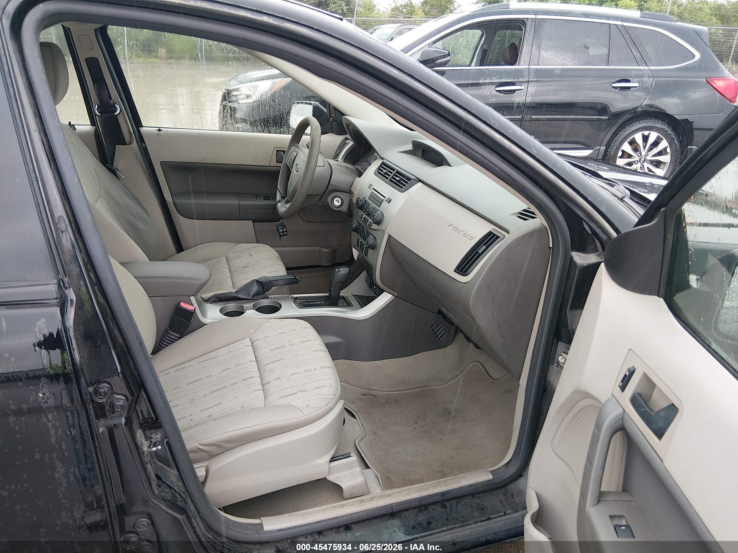 2008 Ford Focus Se/ses Black vin: 1FAHP35N98W296610