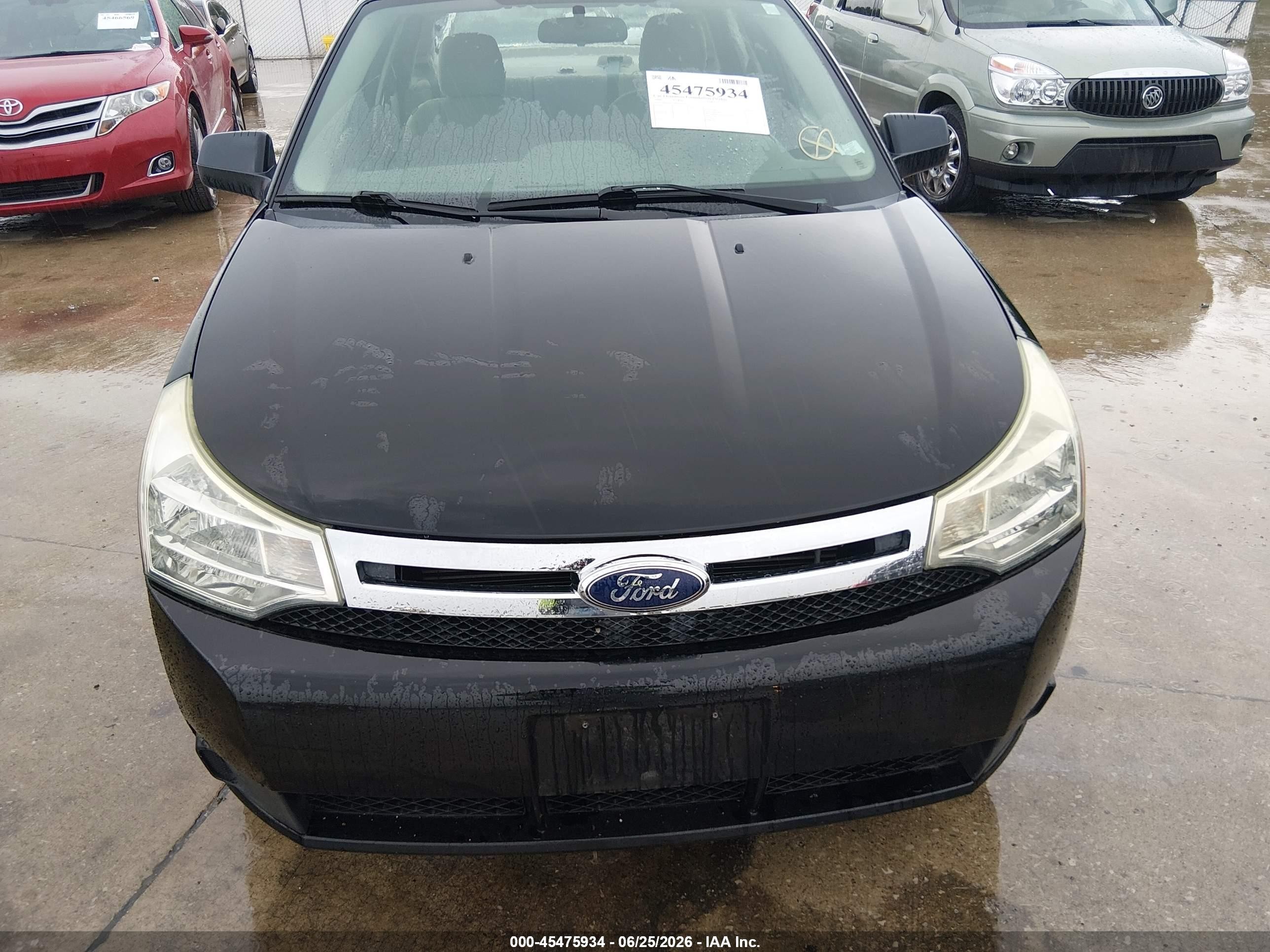 2008 Ford Focus Se/ses Black vin: 1FAHP35N98W296610
