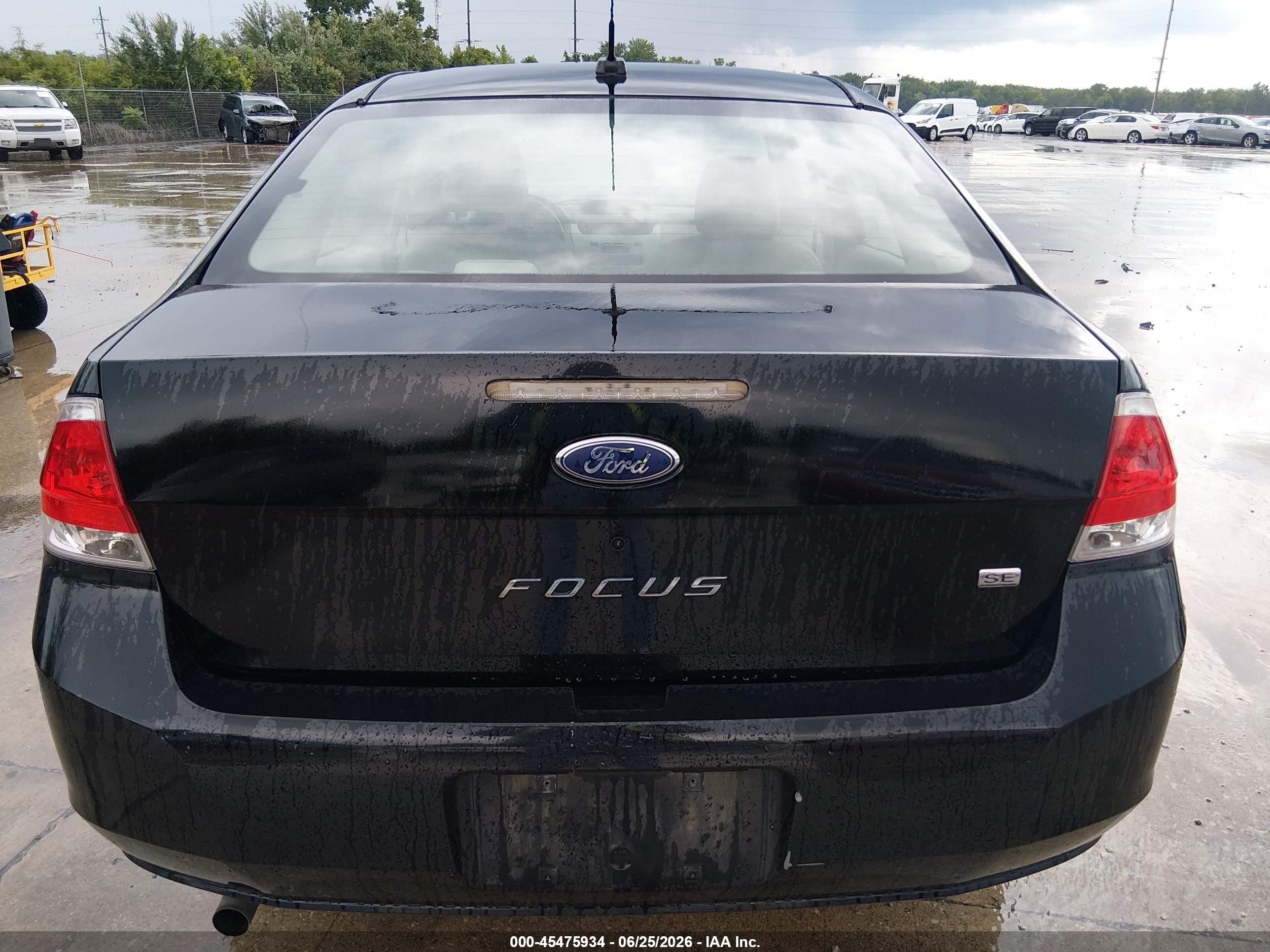 2008 Ford Focus Se/ses Black vin: 1FAHP35N98W296610