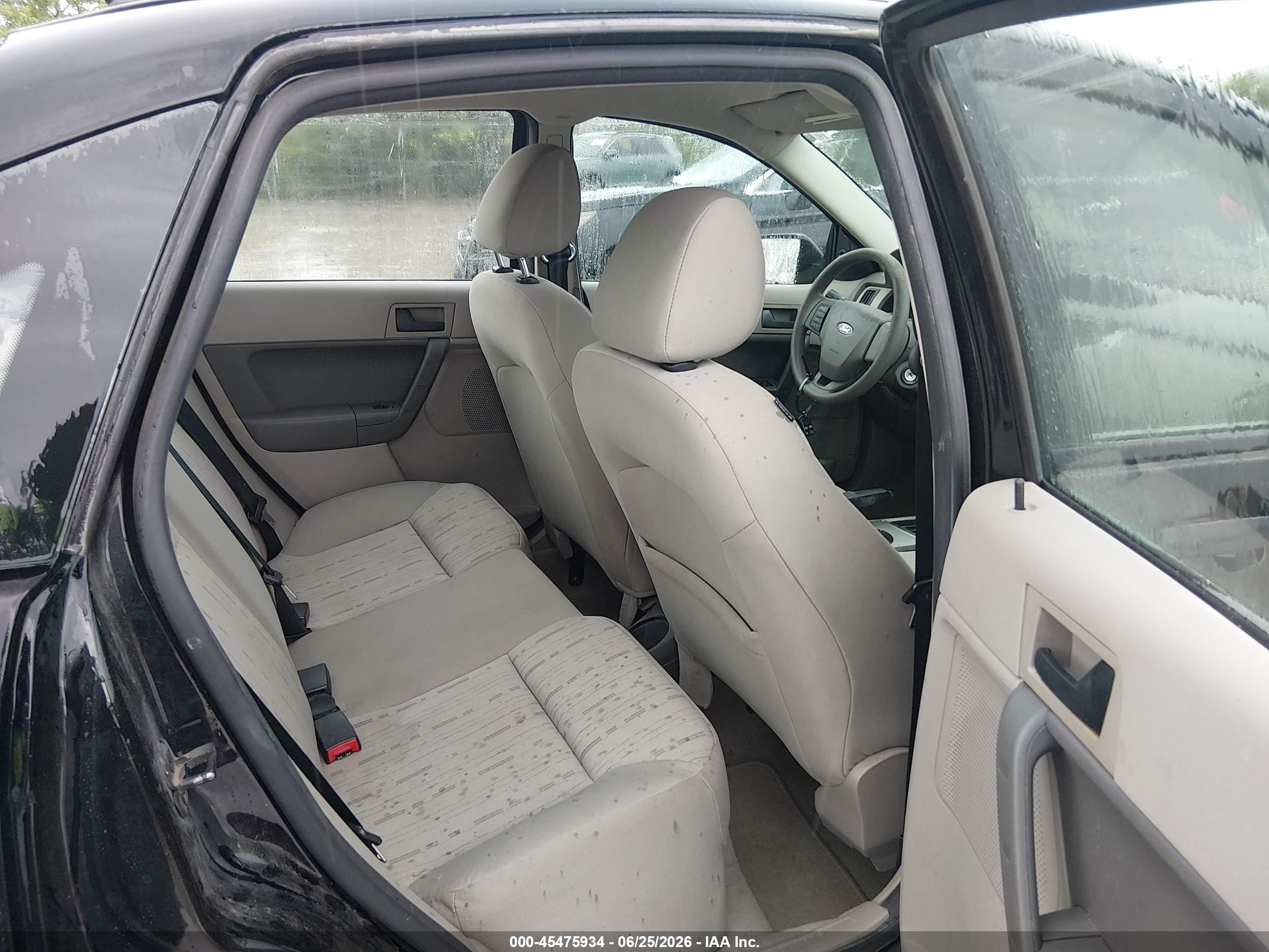 2008 Ford Focus Se/ses Black vin: 1FAHP35N98W296610