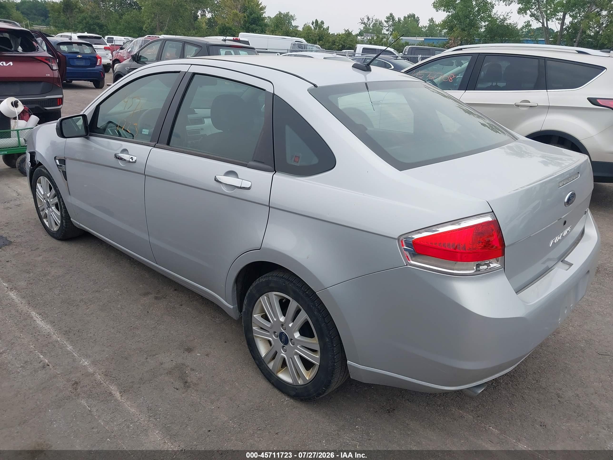 2008 Ford Focus Se/ses Gray vin: 1FAHP35N98W298874