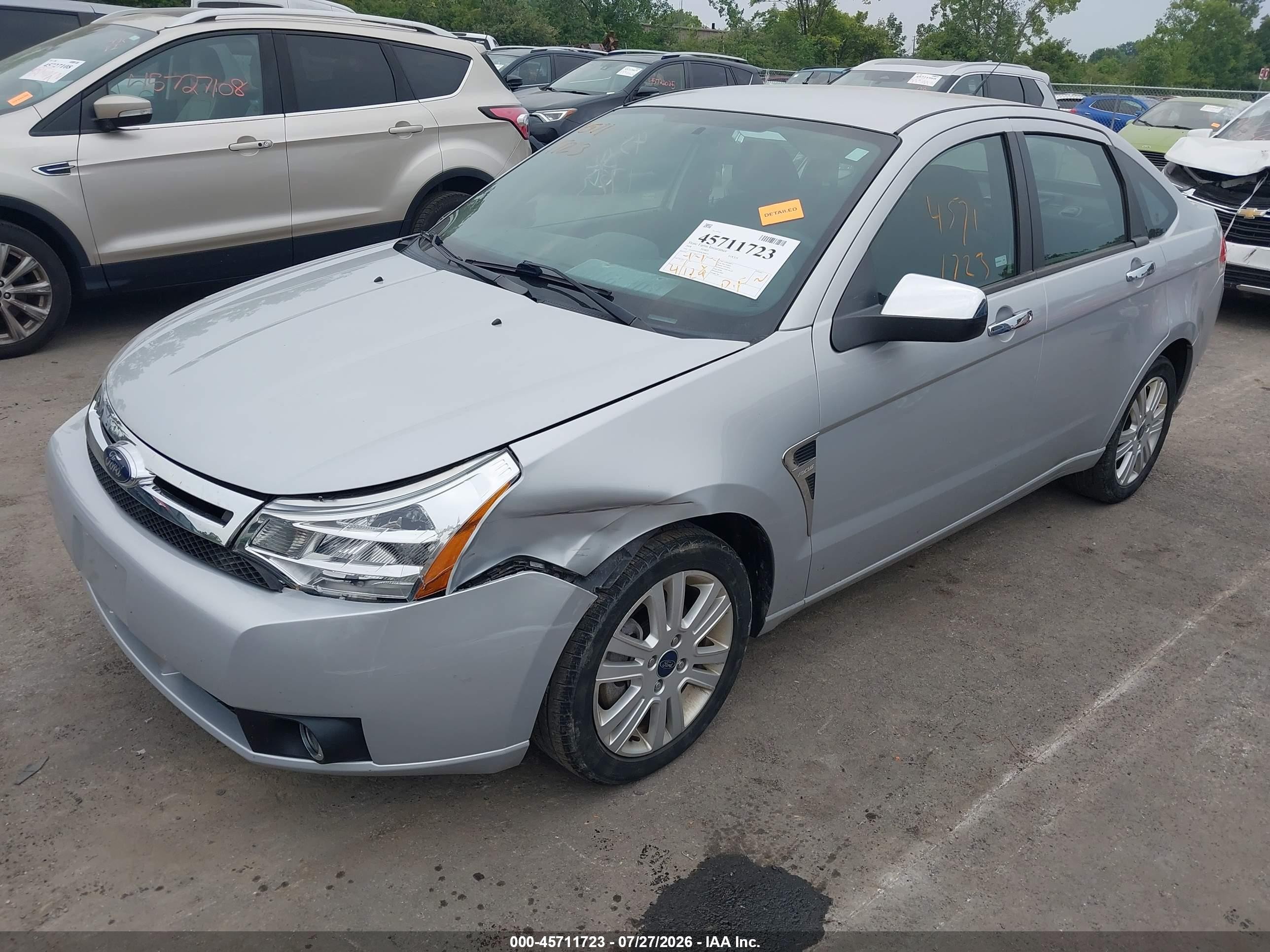 2008 Ford Focus Se/ses Gray vin: 1FAHP35N98W298874