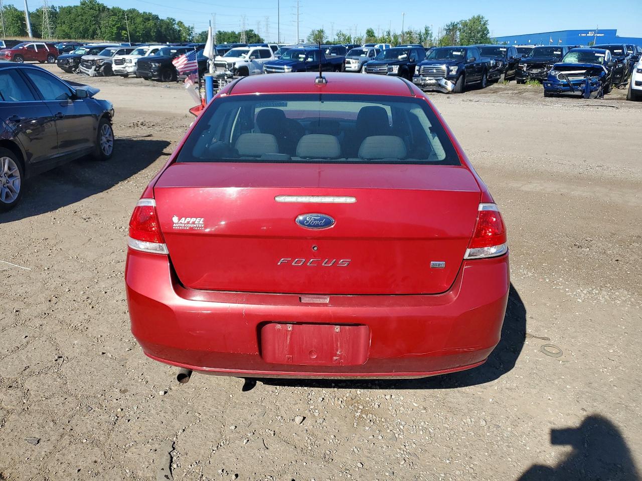 2009 Ford Focus Se Бордовый vin: 1FAHP35N99W177571
