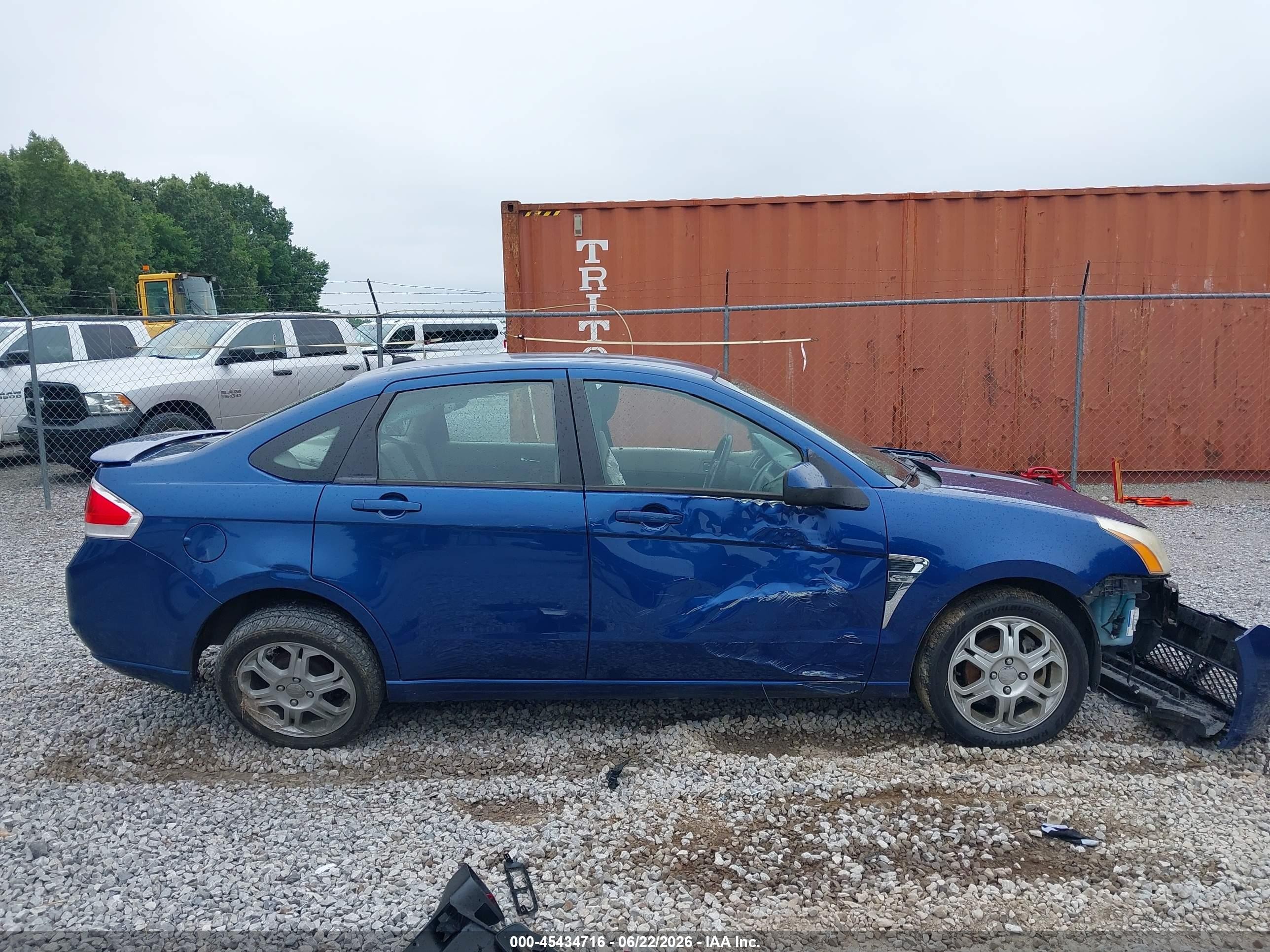 2008 Ford Focus Se/ses Blue vin: 1FAHP35NX8W132735
