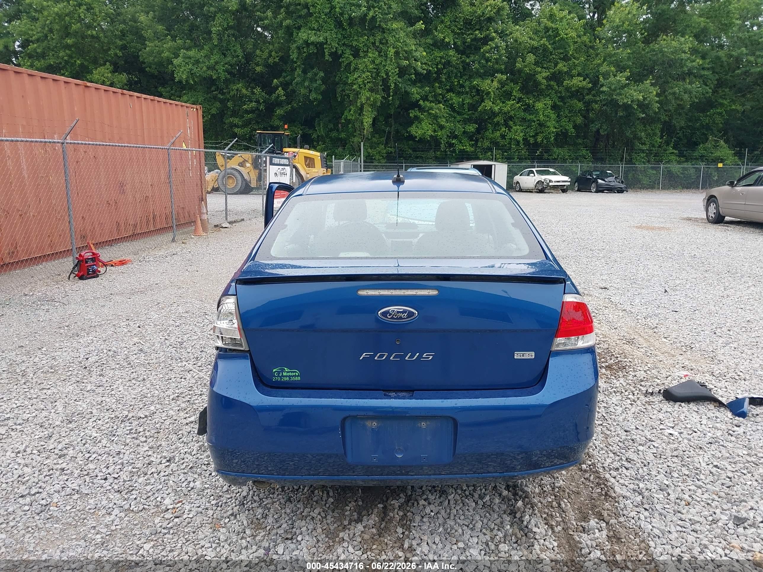 2008 Ford Focus Se/ses Blue vin: 1FAHP35NX8W132735