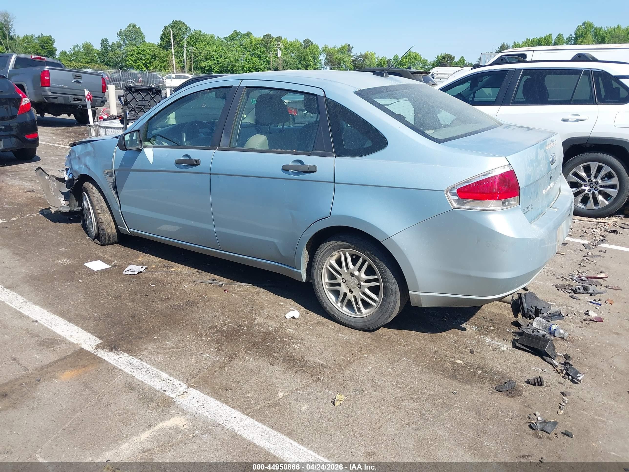2008 Ford Focus Se/ses Light Blue vin: 1FAHP35NX8W175052