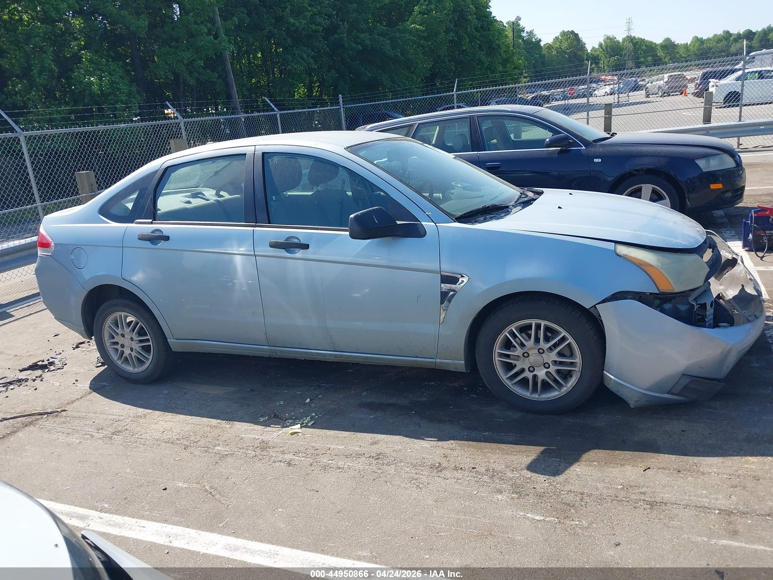 2008 Ford Focus Se/ses Light Blue vin: 1FAHP35NX8W175052