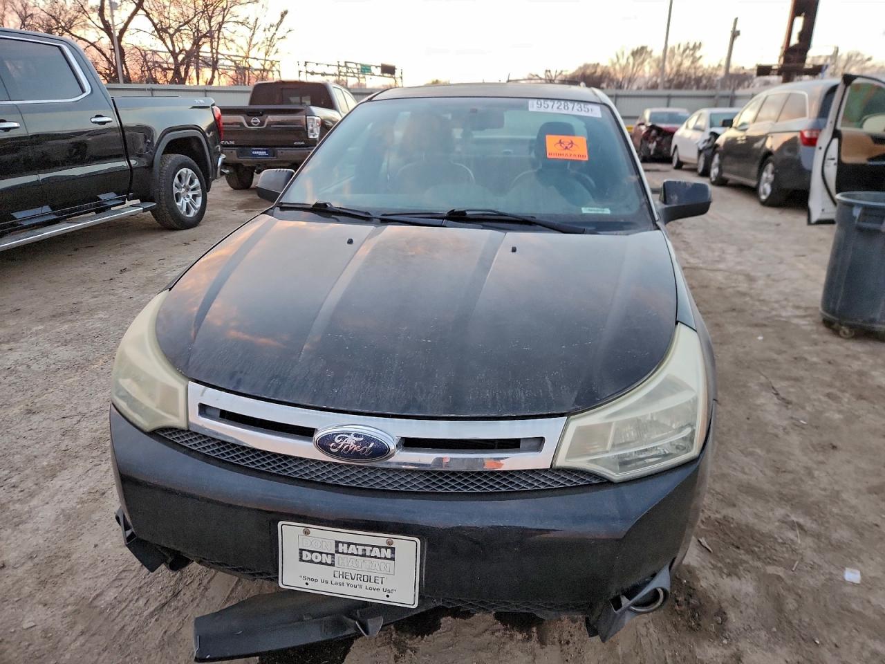2008 Ford Focus Se Black vin: 1FAHP35NX8W176427