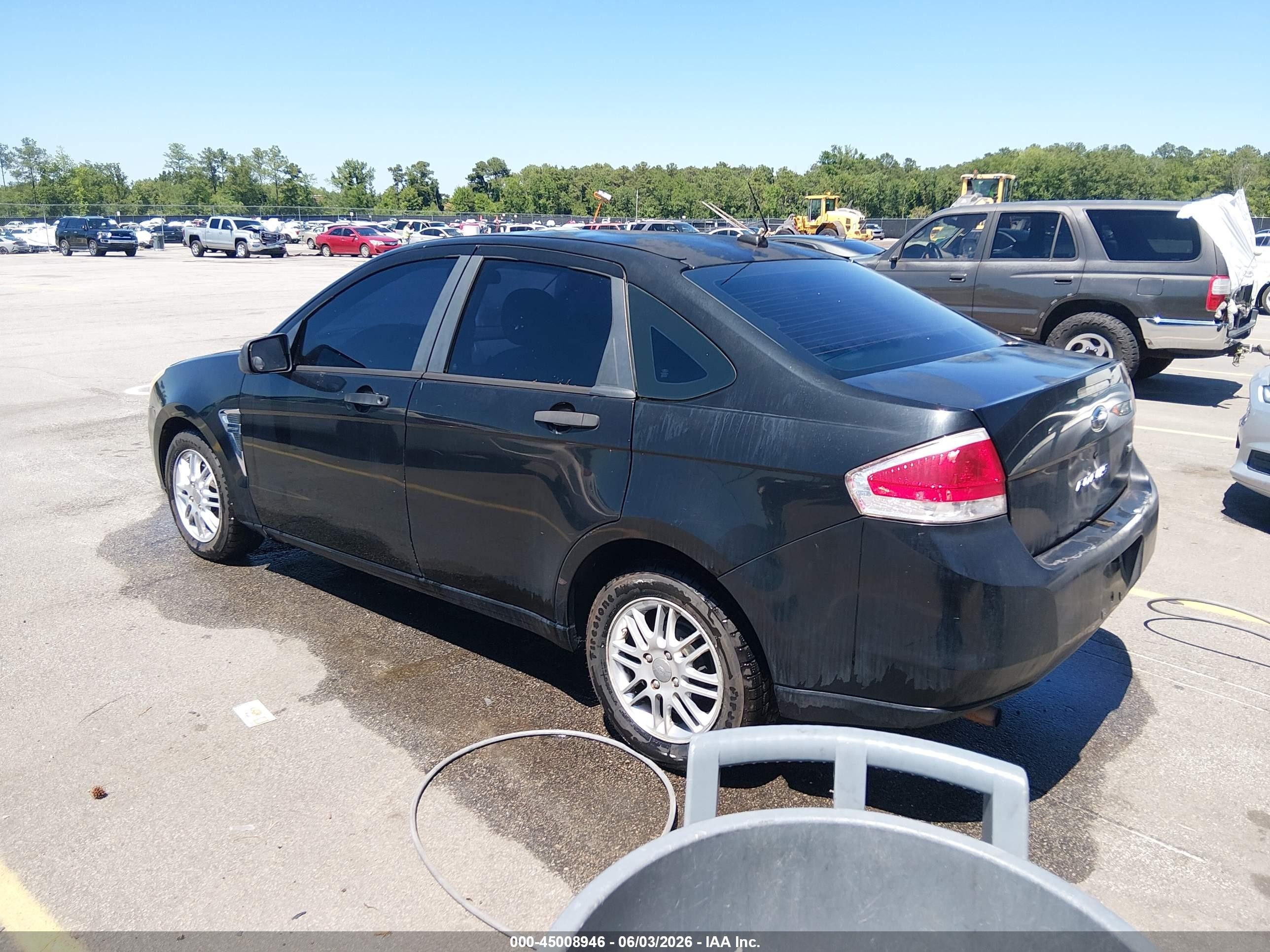 2008 Ford Focus Se/ses Black vin: 1FAHP35NX8W199772