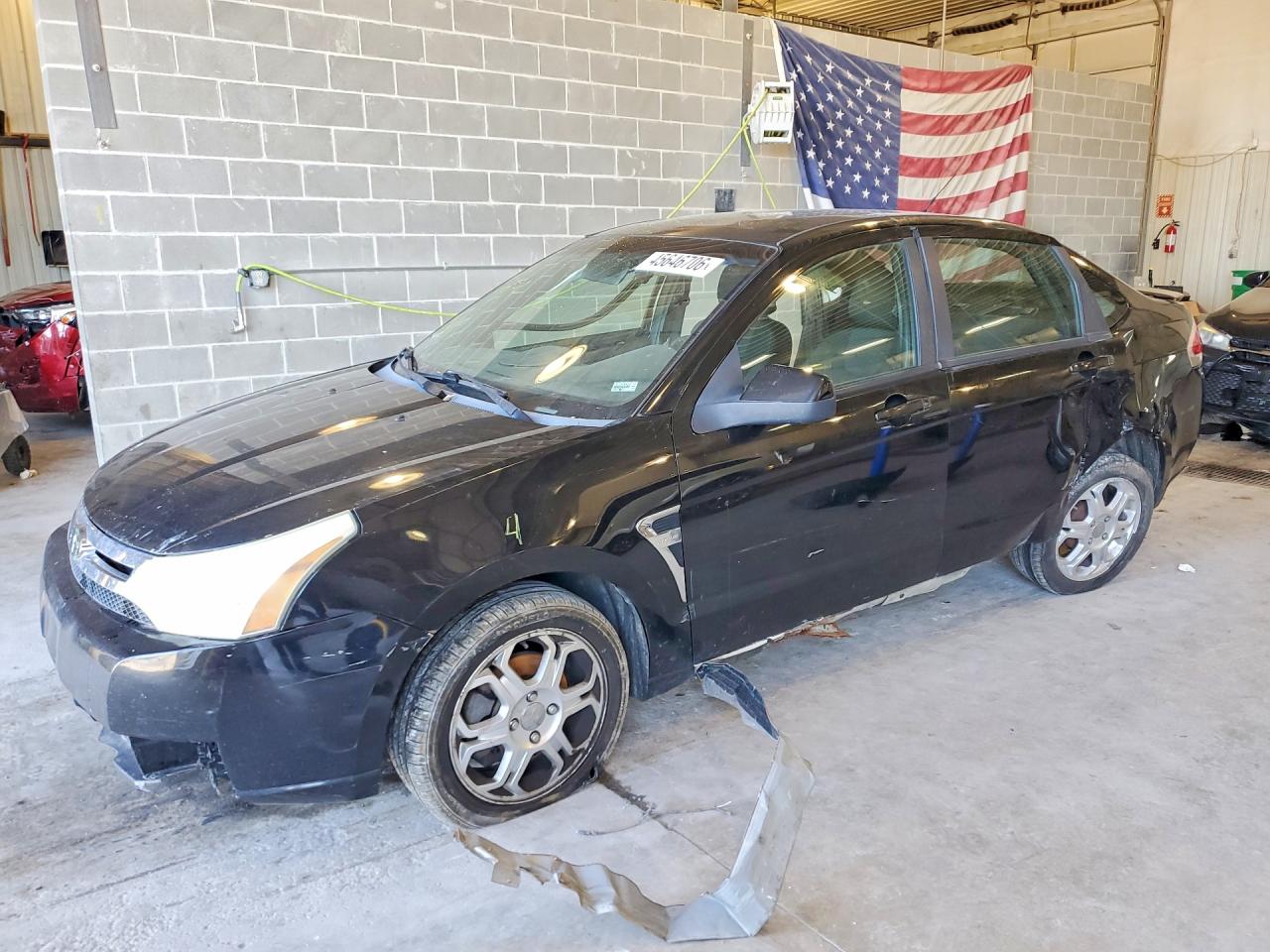 2008 Ford Focus Black vin: 1FAHP35NX8W233564
